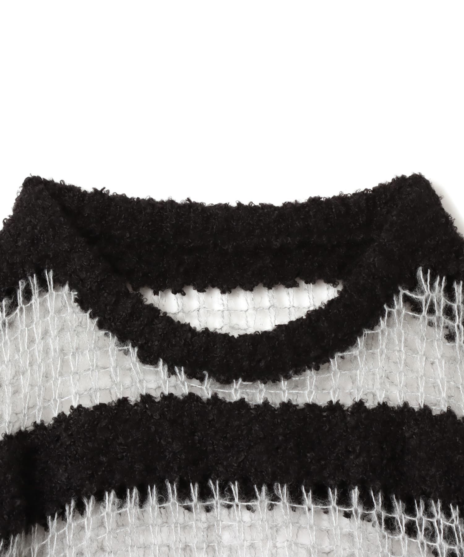 atmos pink Border Knit Top BLACKの画像