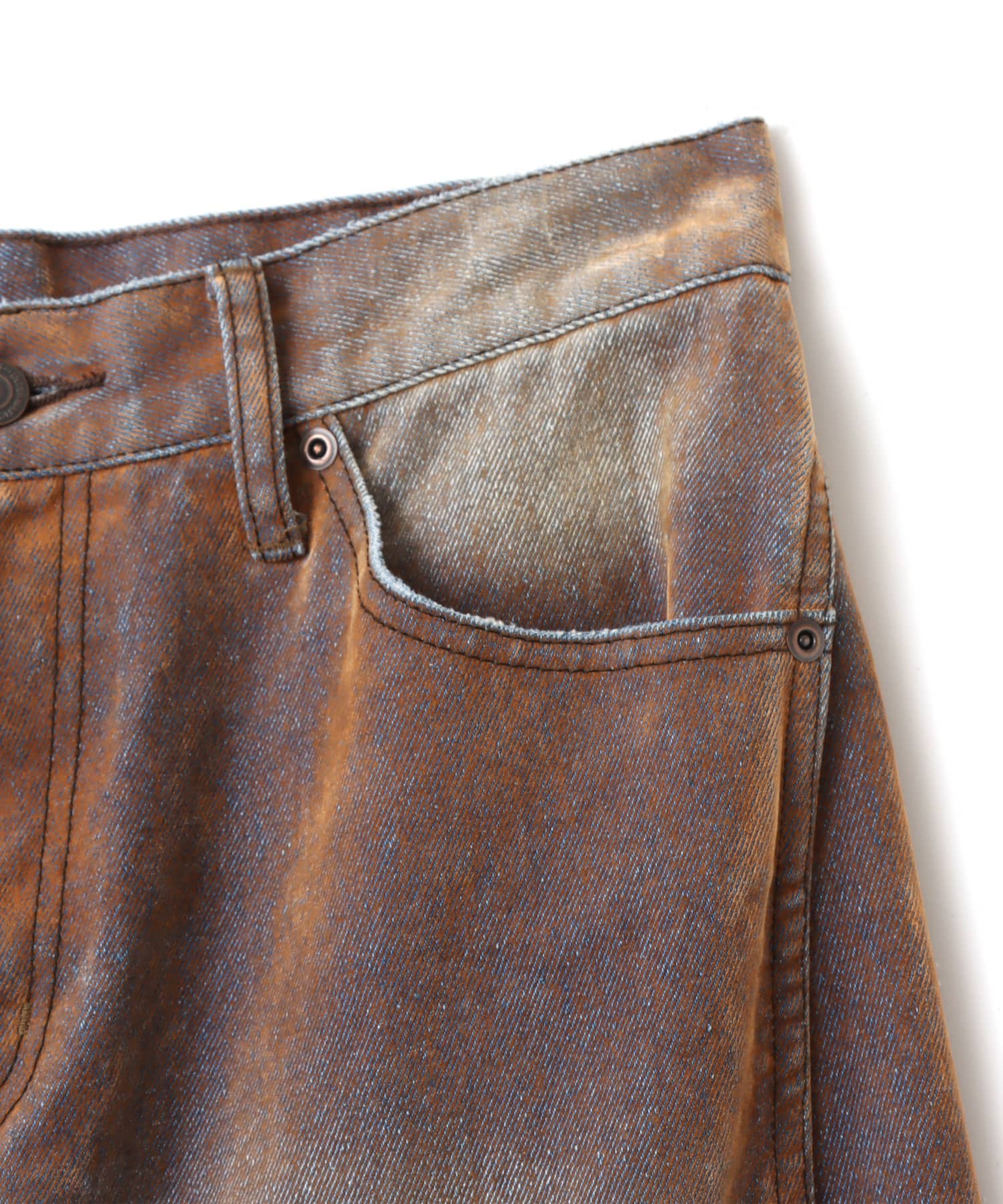 atmos pink Flocky Denim Pants BRONZEの画像