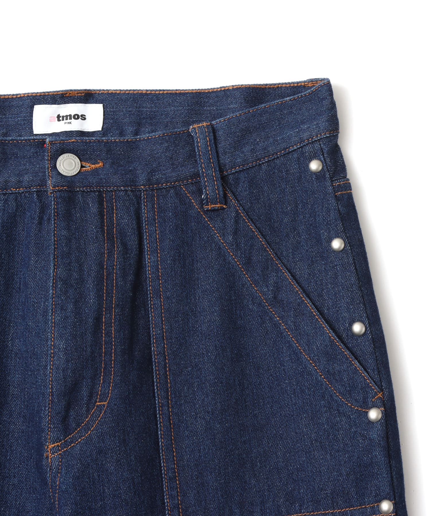 atmos pink Studs Denim Pants BLUEの画像