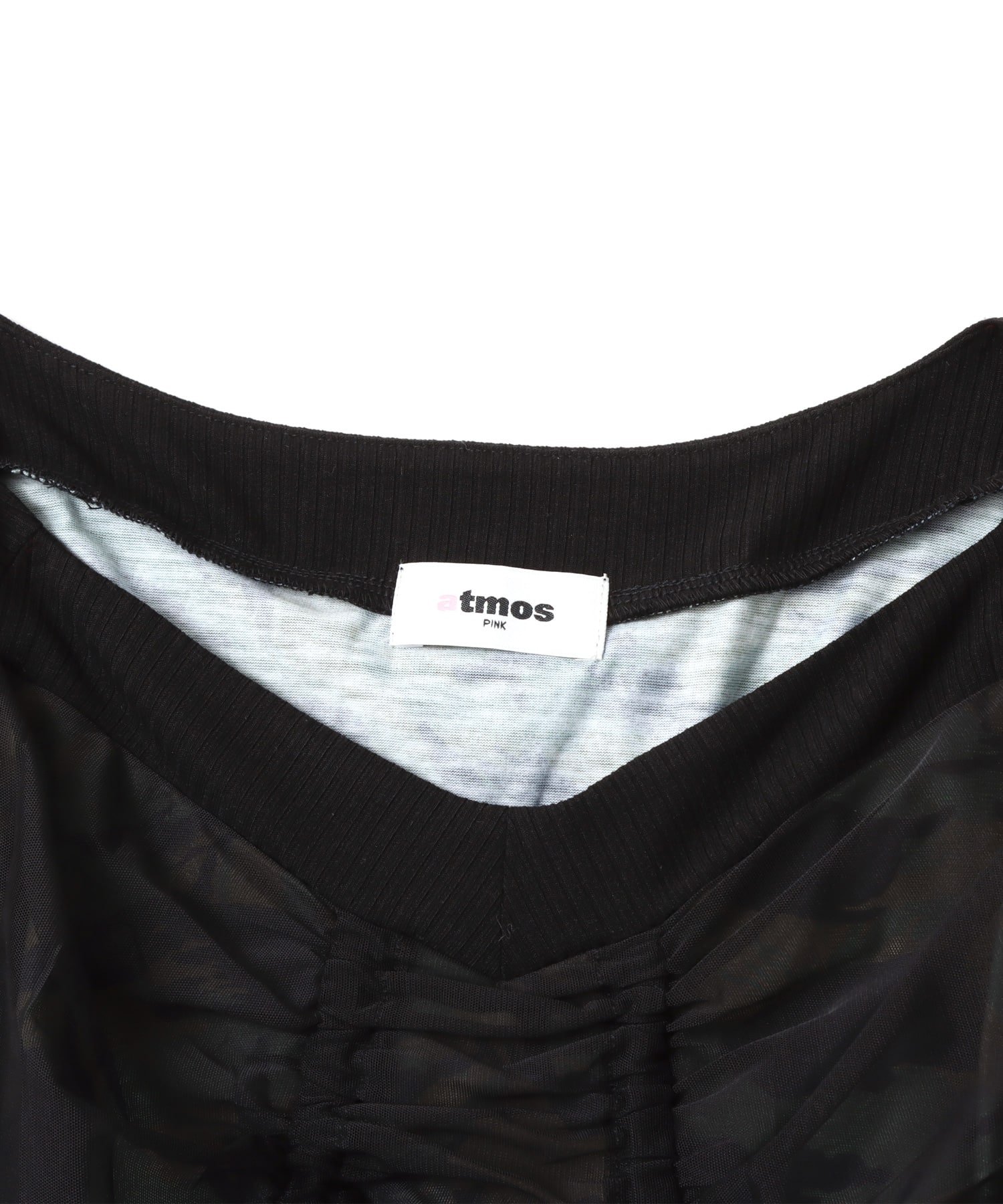 atmos pink See-through Layered LS T-shirt BLACKの画像