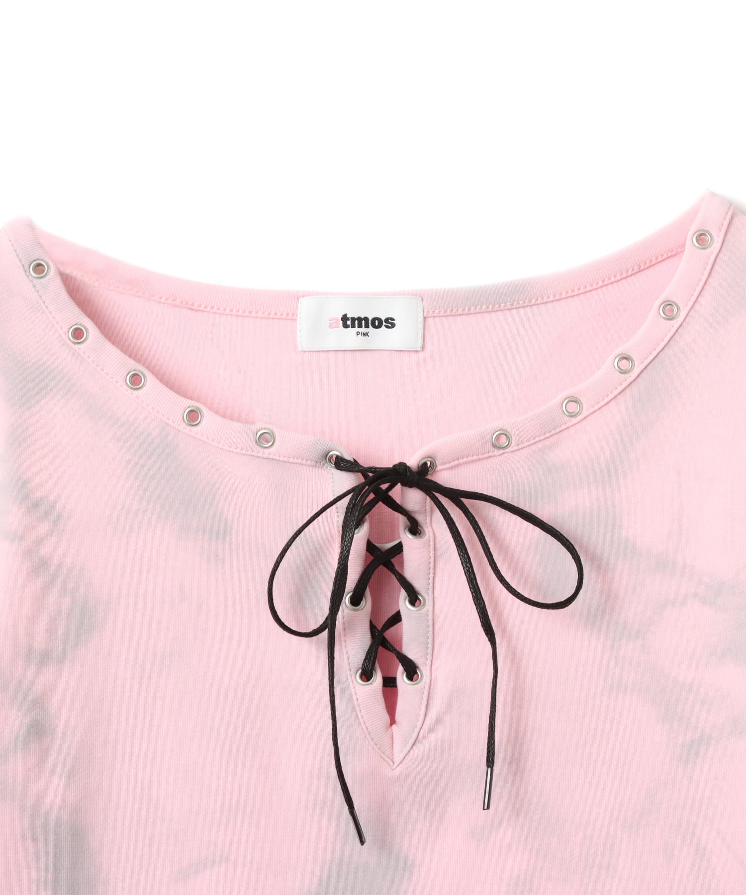 atmos pink Lace-up Top PINKの画像