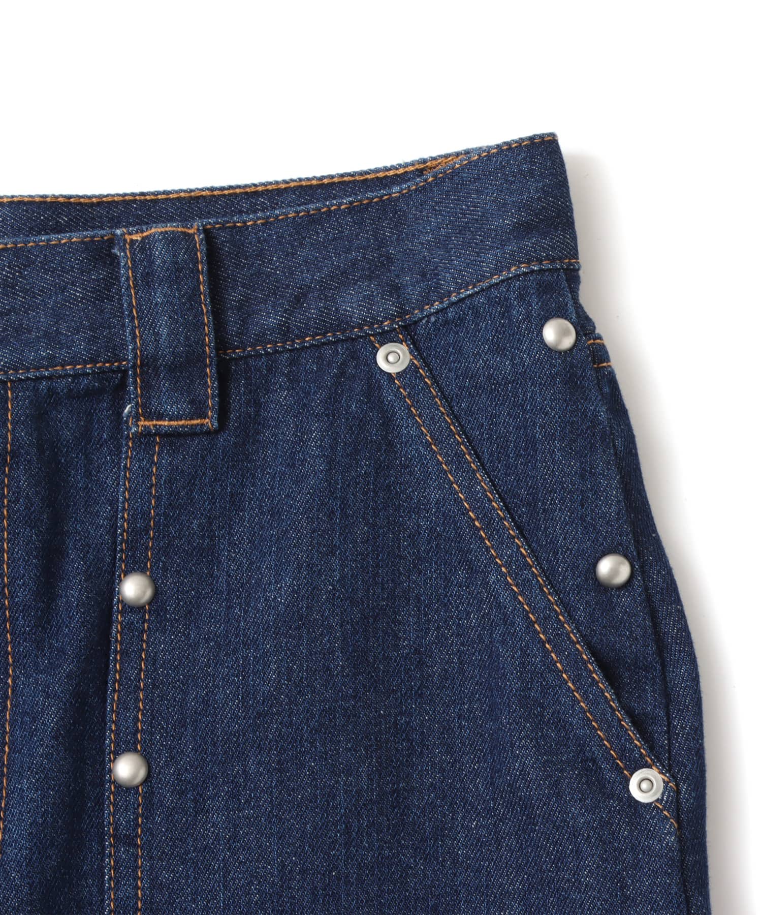 atmos pink Studs Denim Mini Skirt BLUEの画像