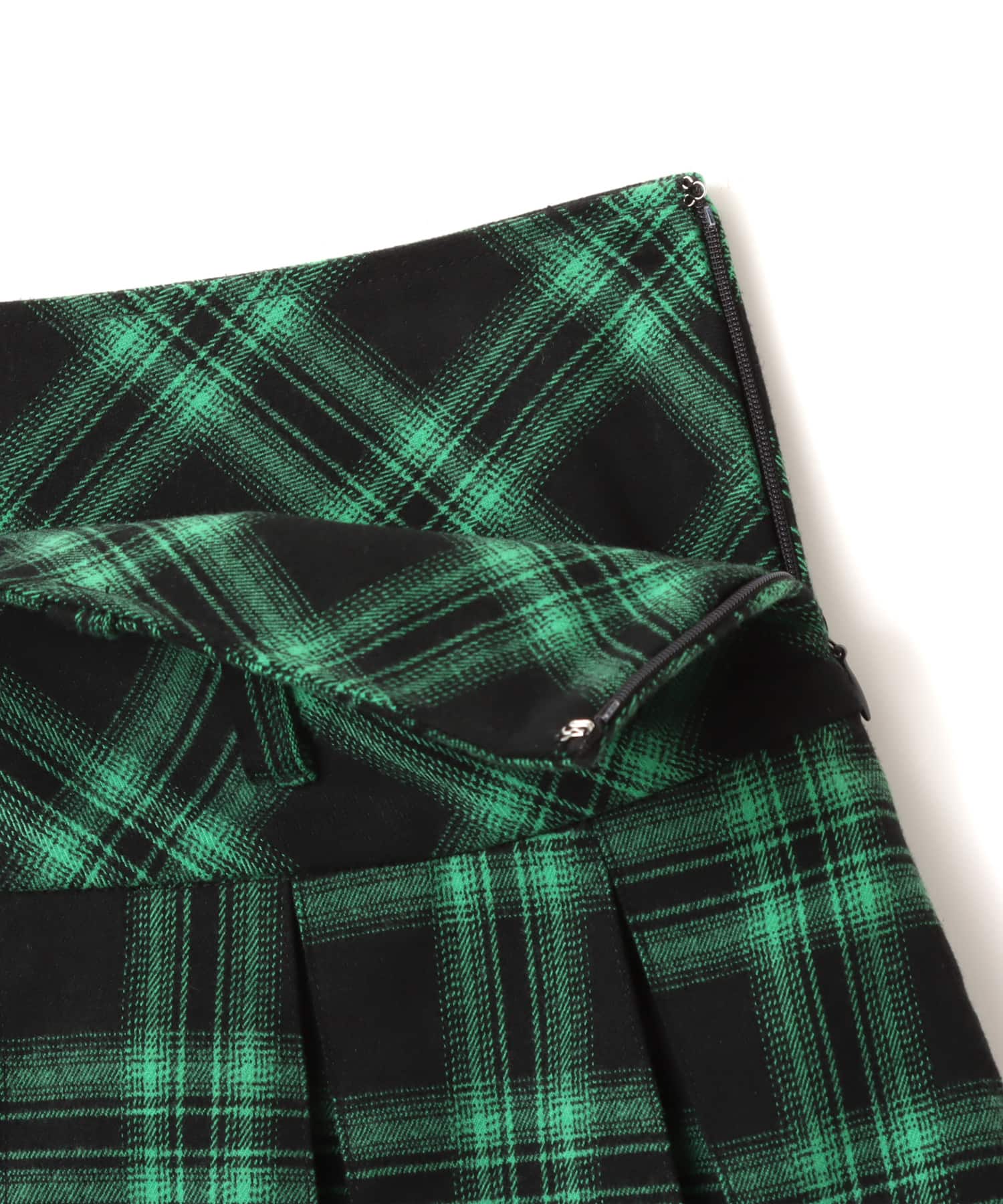 atmos pink Plaid Mini Skirt GREENの画像