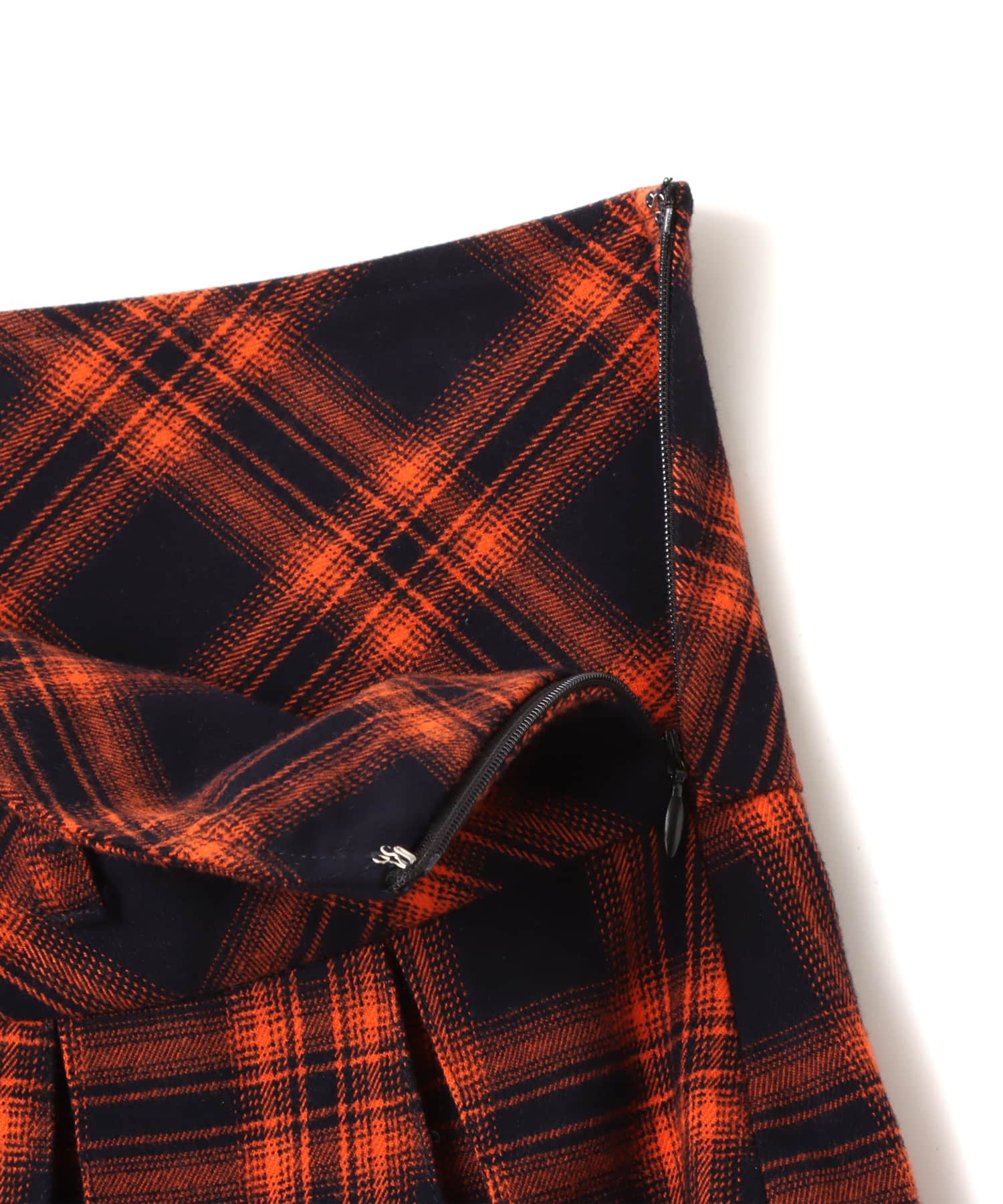 atmos pink Plaid Mini Skirt ORANGEの画像