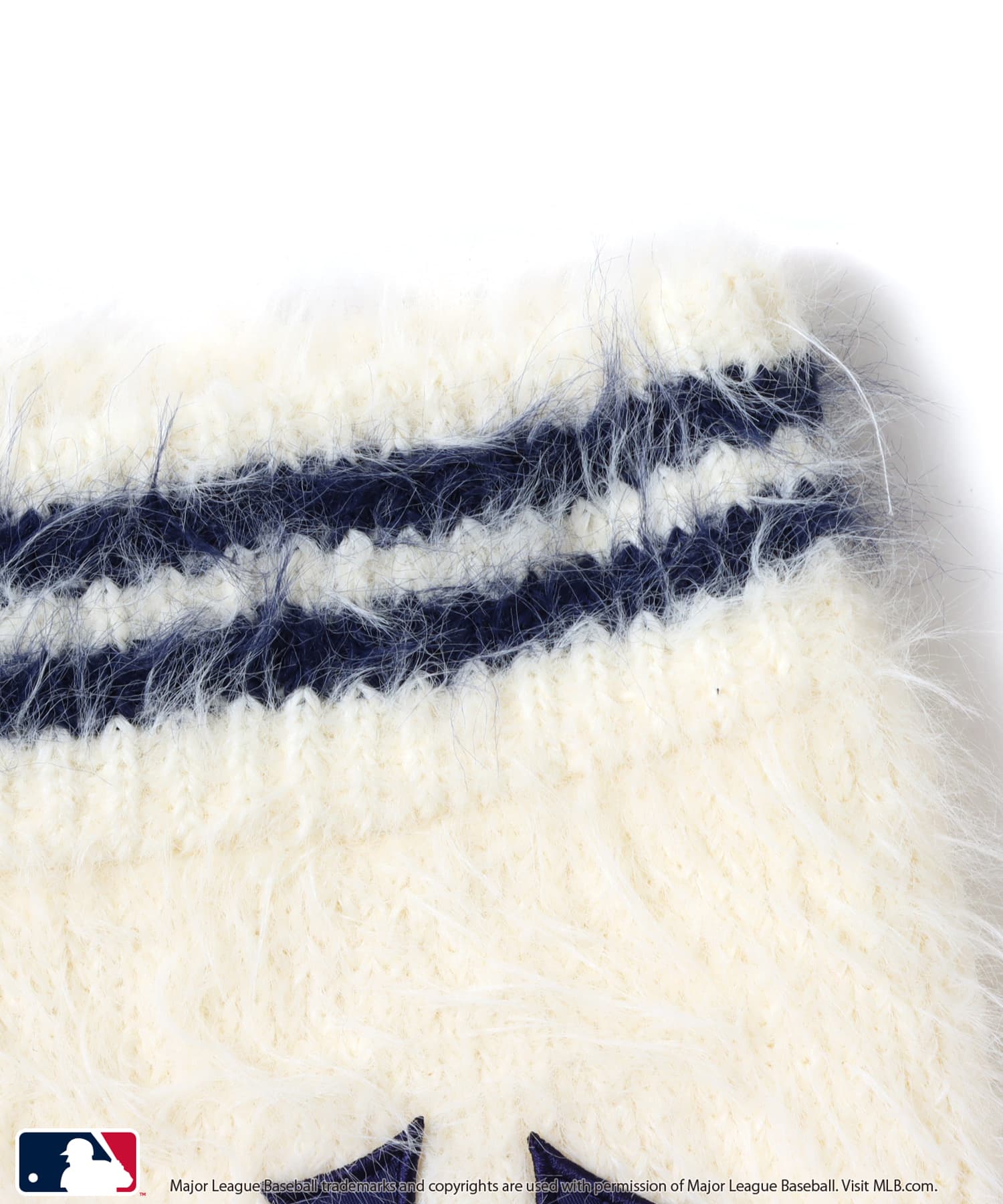 atmos pink MLB Shaggy Knit Short Pants WHITEの画像