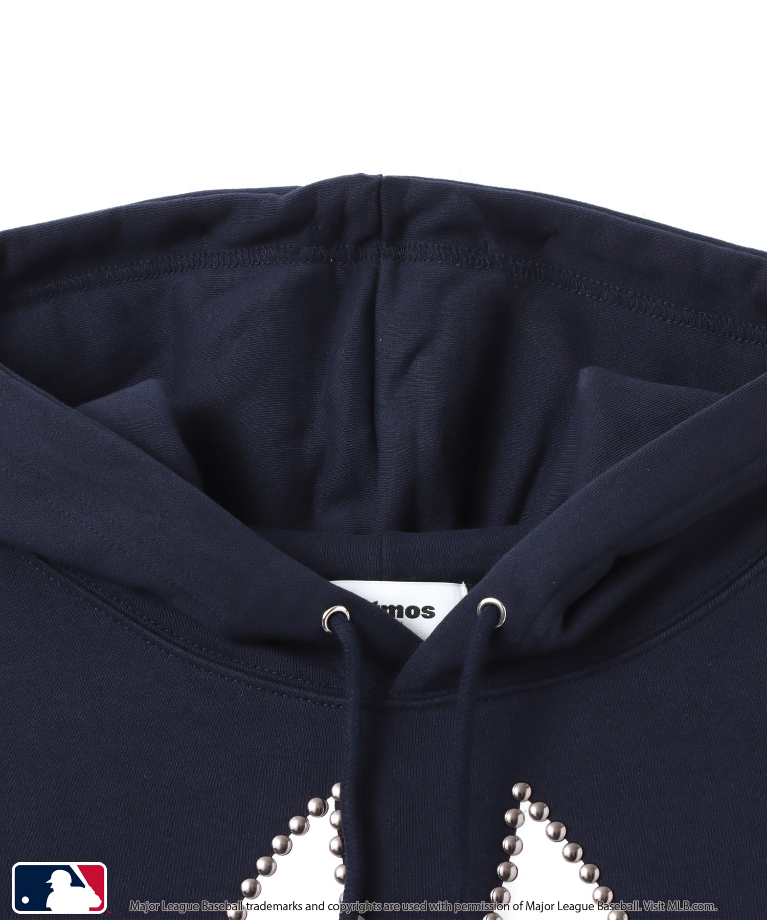 atmos pink MLB Studs Logo Sweat Hoodie NAVYの画像
