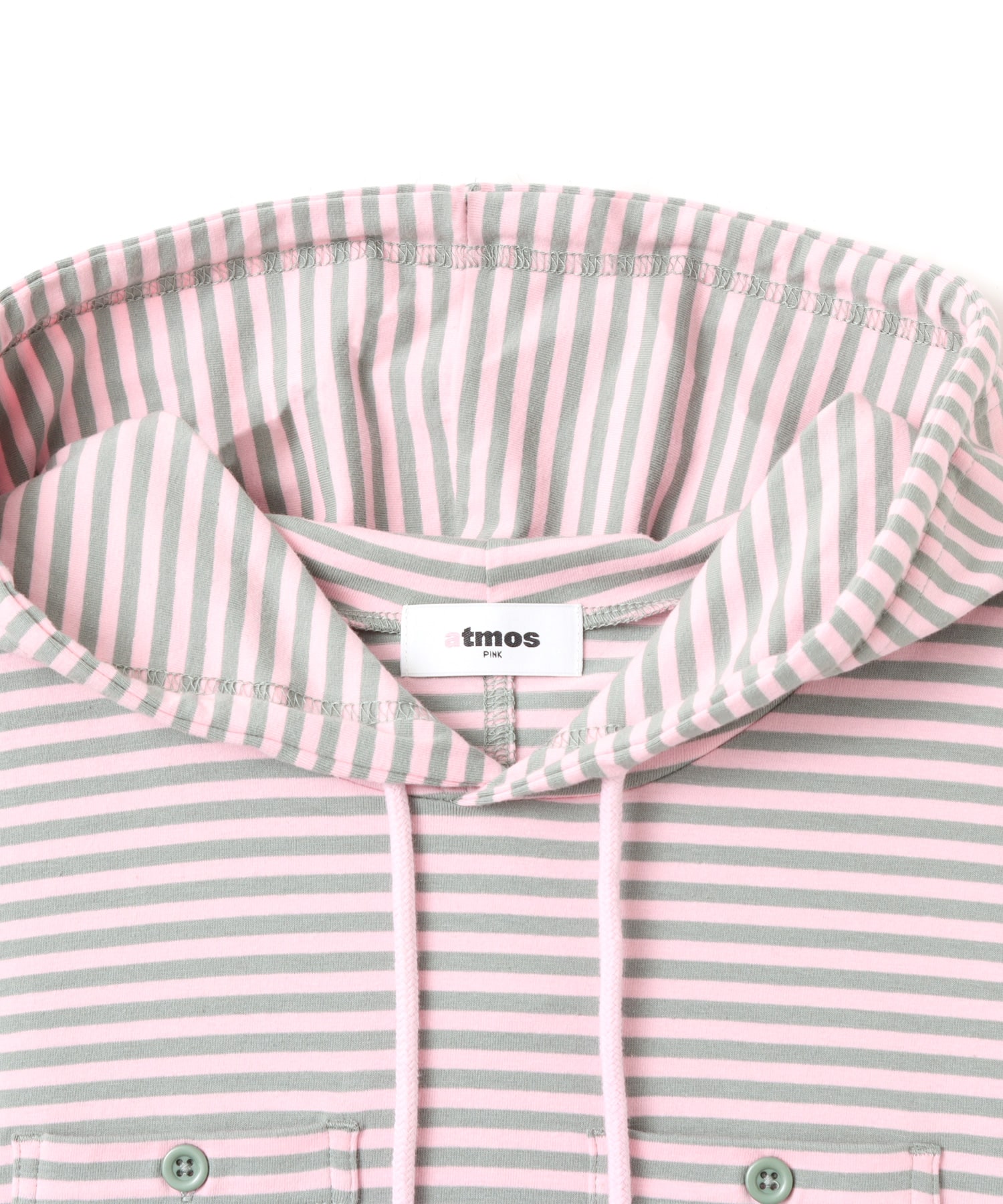 atmos pink Border Hoodie PINKの画像