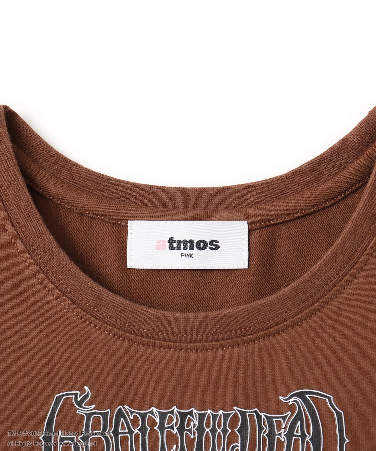 atmos pink Grateful Dead Mini T-shirt BROWNの画像
