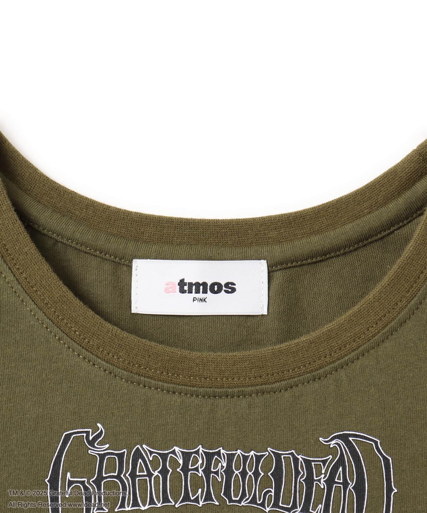 atmos pink Grateful Dead Mini T-shirt GREENの画像