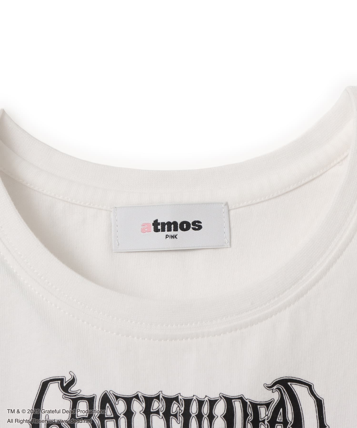 atmos pink Grateful Dead Mini T-shirt WHITEの画像