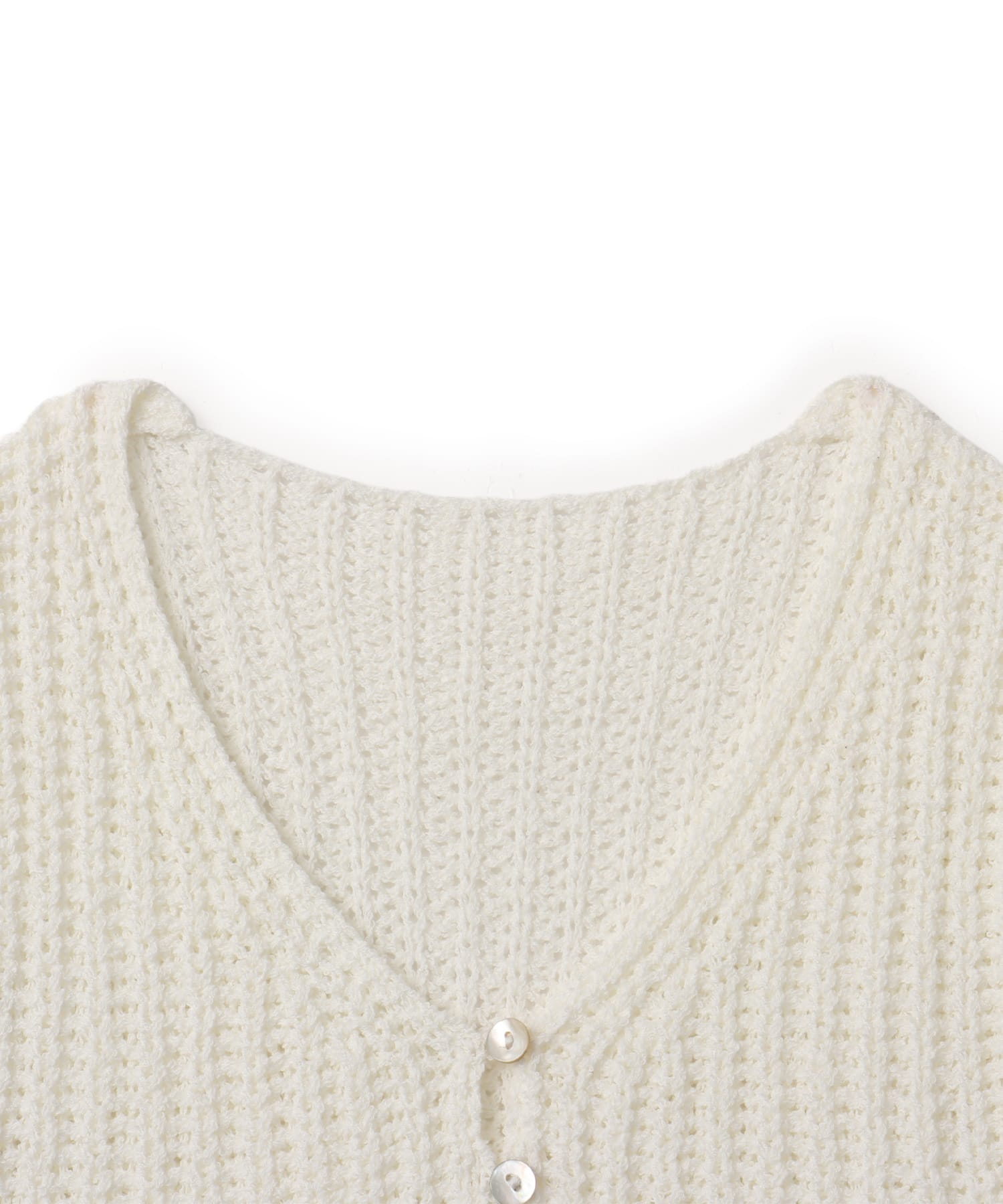 atmos pink Summer Knit Cardigan WHITEの画像