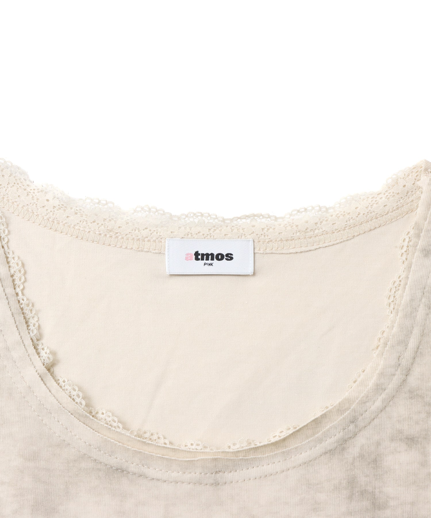 atmos pink Lace Print T-shirt BEIGEの画像