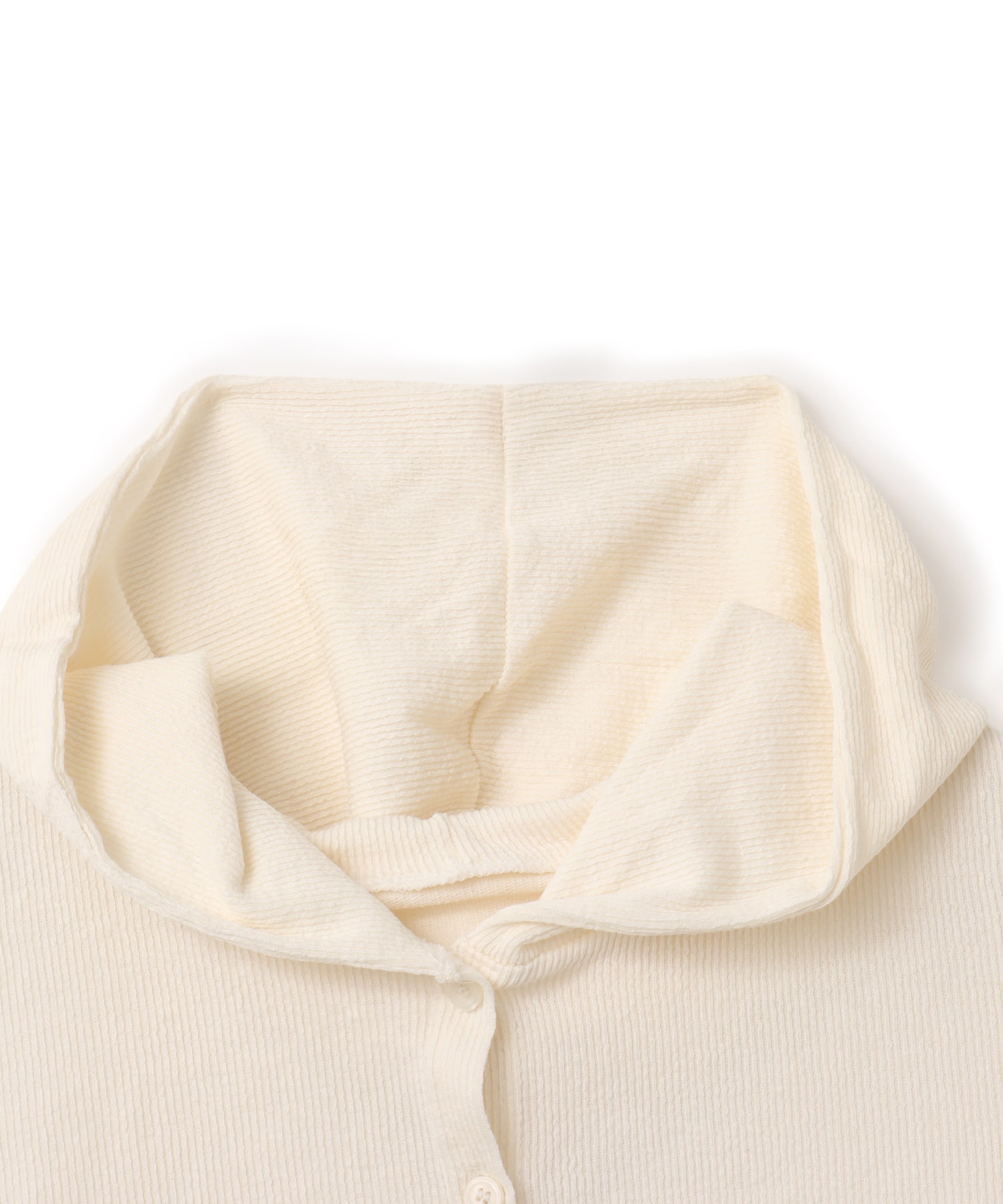 atmos pink Shirring Hoodie Cardigan IVORYの画像