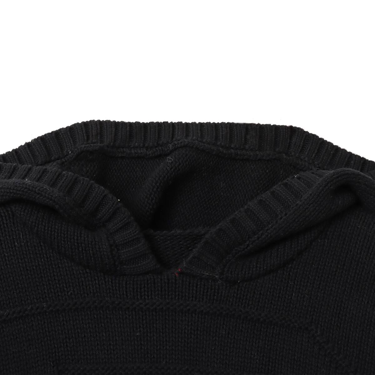 atmos pink Big Logo Knit Hoodie BLACKの画像