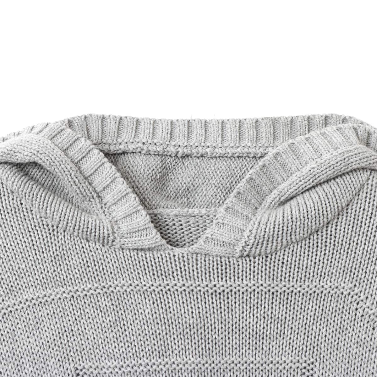 atmos pink Big Logo Knit Hoodie GRAYの画像