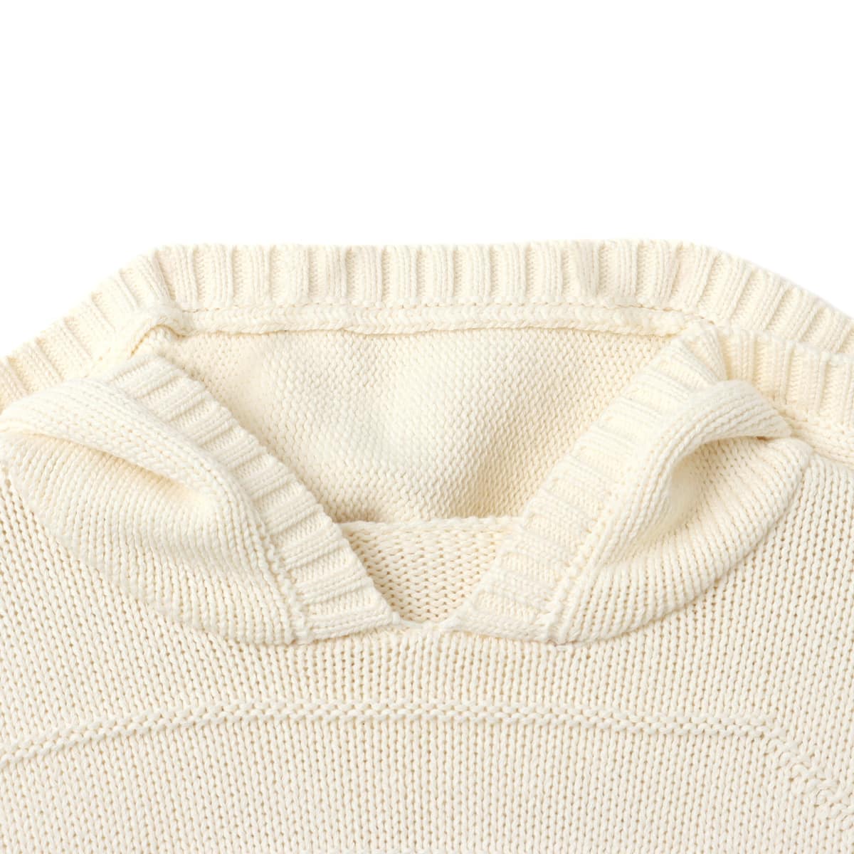 atmos pink Big Logo Knit Hoodie WHITEの画像