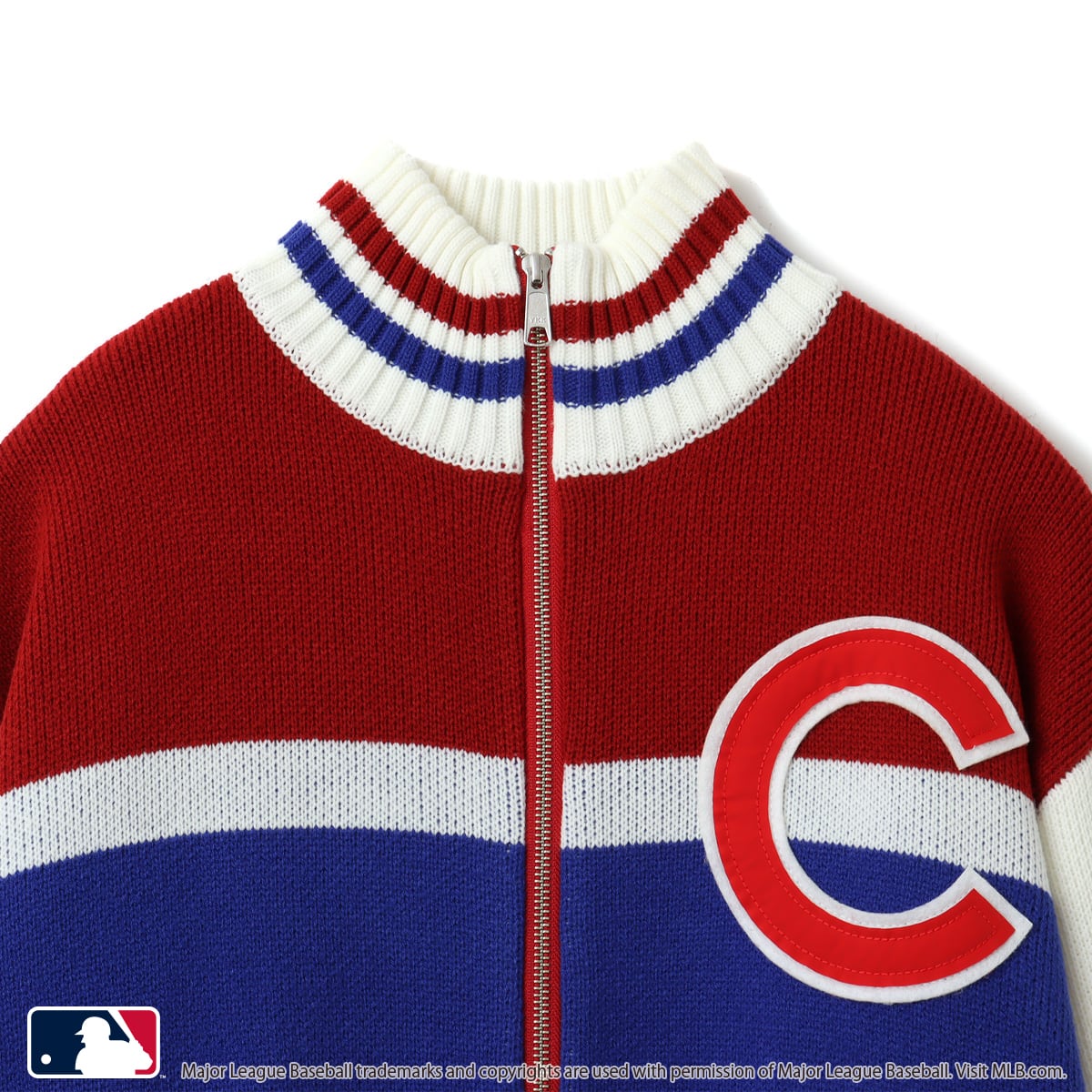 atmos pink MLB Knit Blouson REDの画像