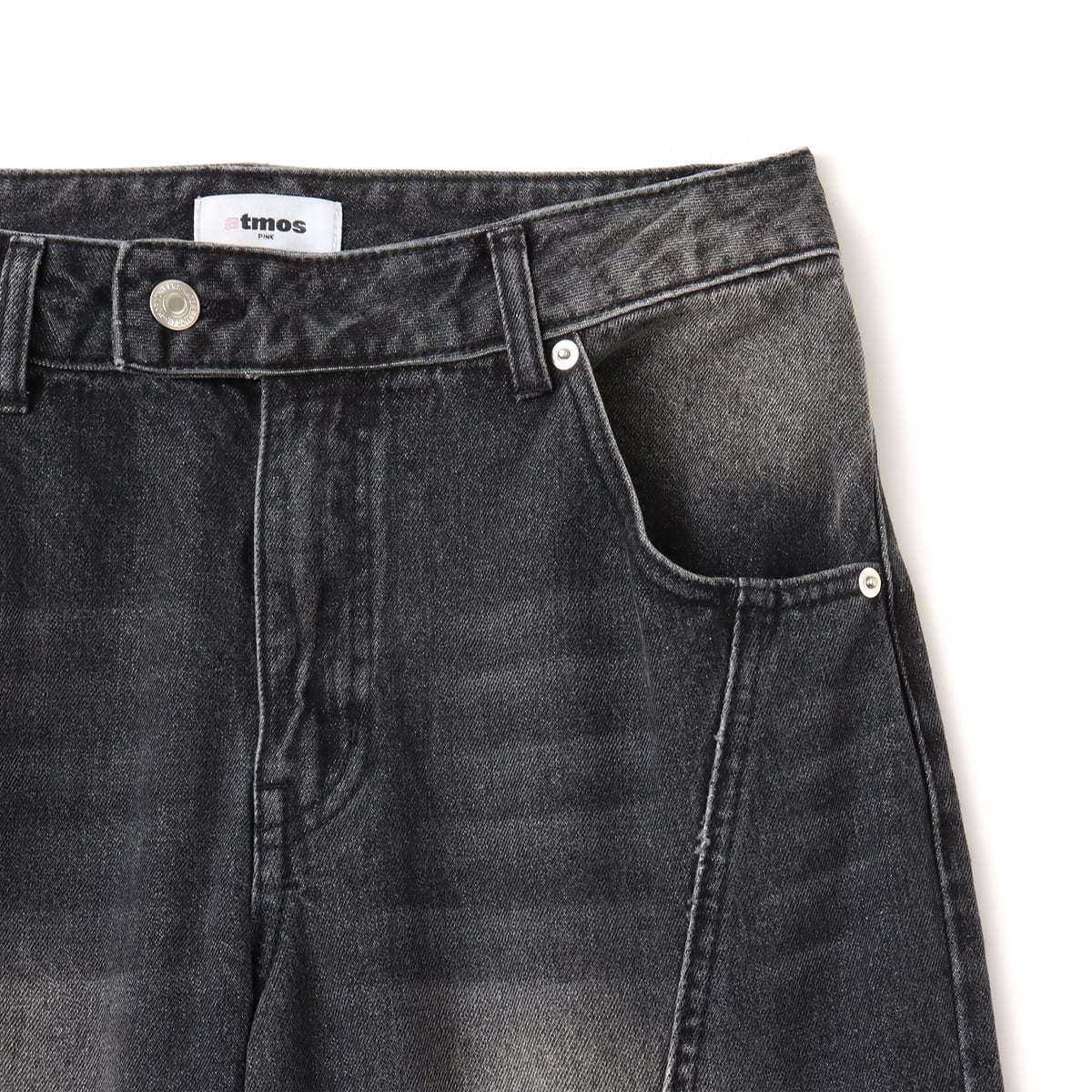 atmos pink Biker Denim Pants BLACKの画像