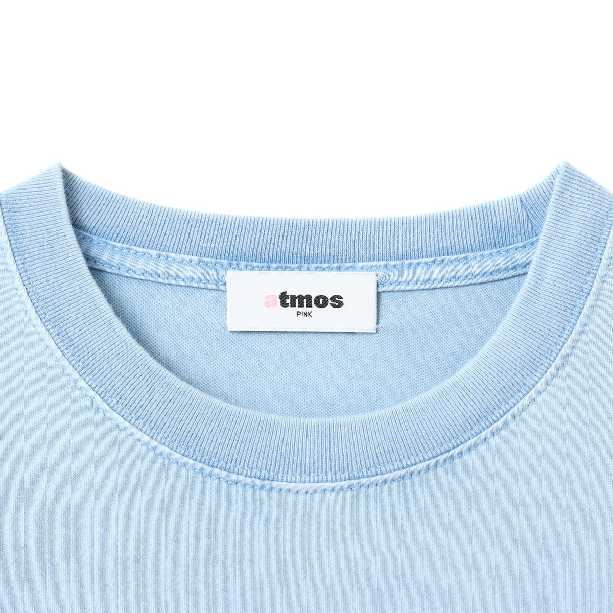 atmos pink Bleached Finishing T-shirt BLUEの画像