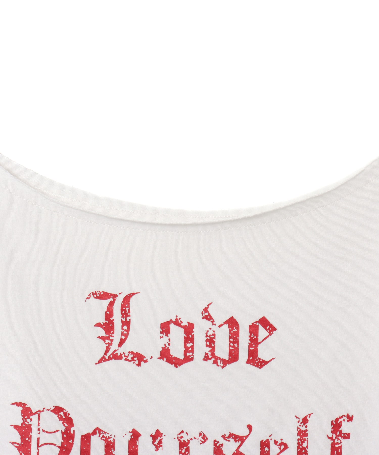 atmos pink Vintage Off-Shoulder T-shirt WHITEの画像