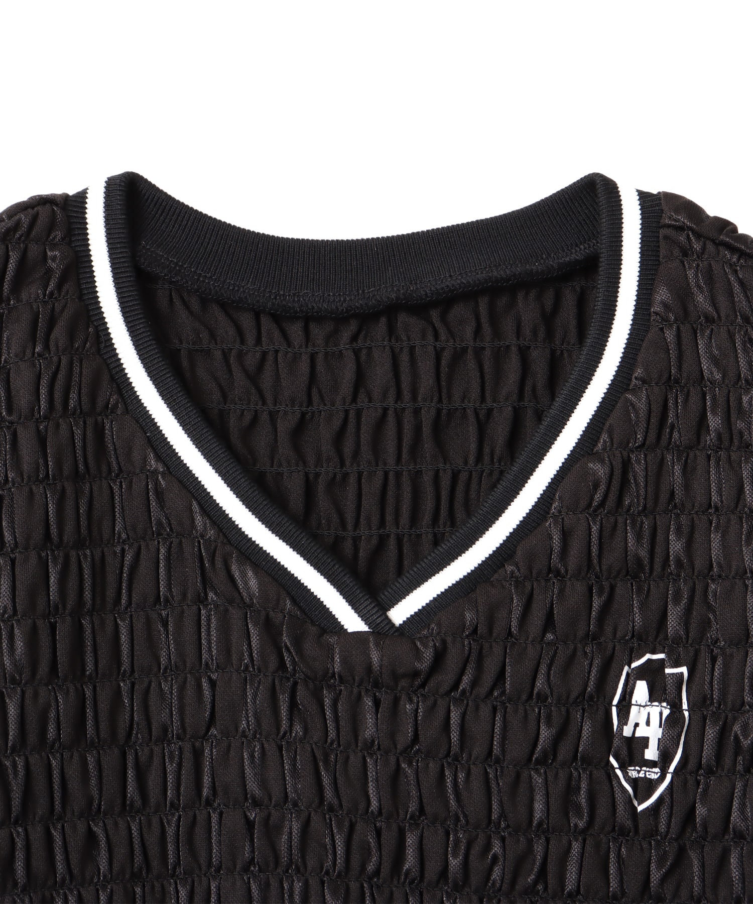 atmos pink Shirring Mini Game Shirt BLACKの画像