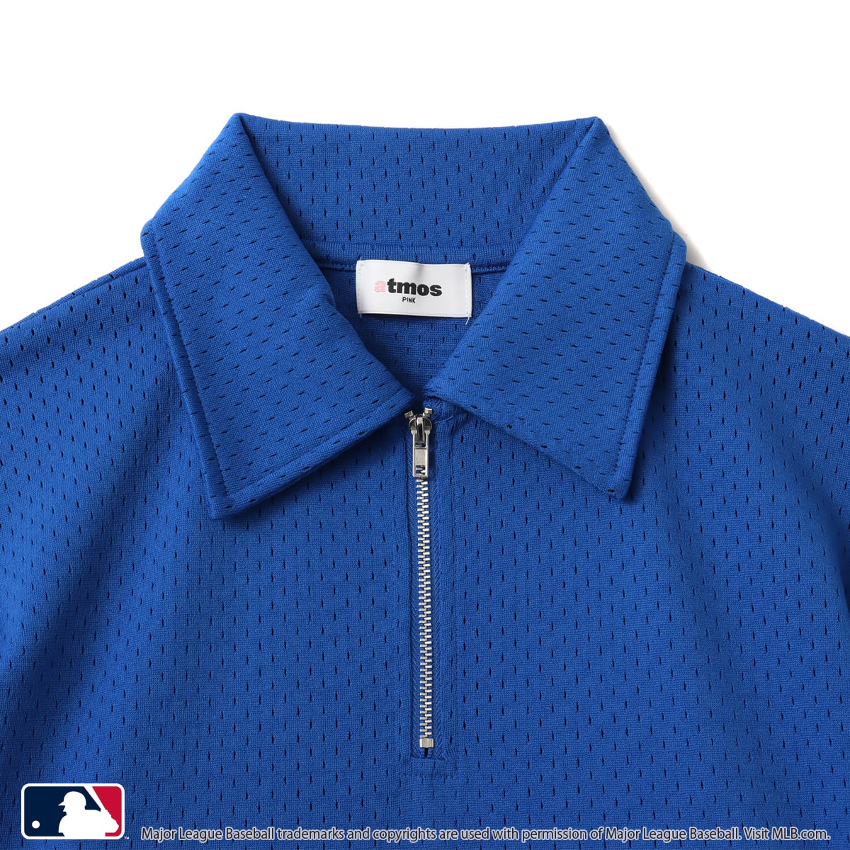 atmos pink MLB Mesh T-shirt BLUEの画像