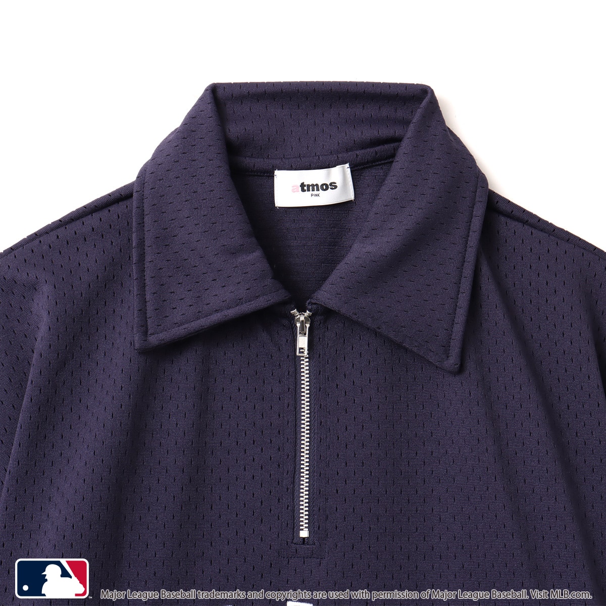 atmos pink MLB Mesh T-shirt NAVYの画像