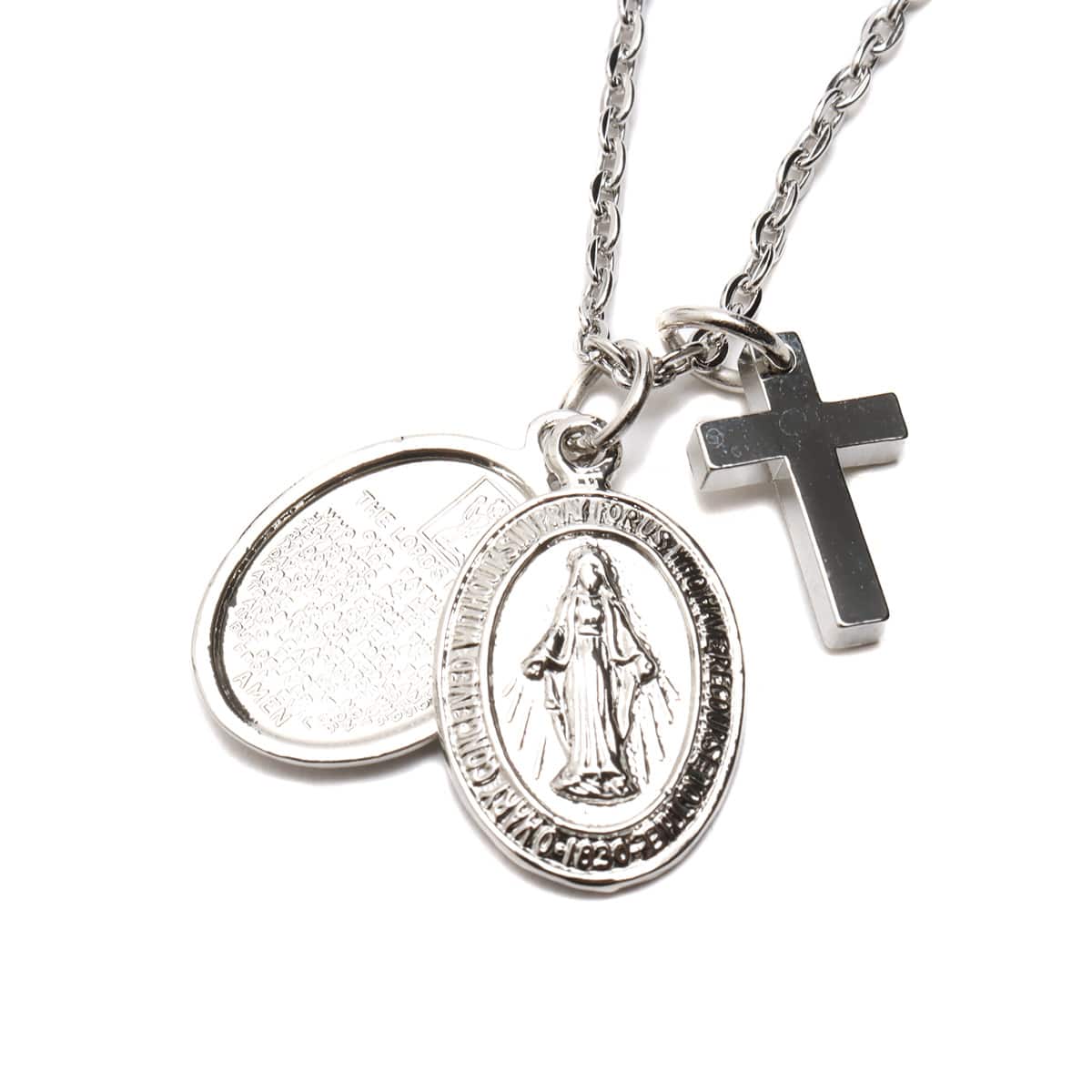 atmos pink Cross Charm Necklace SILVERの画像