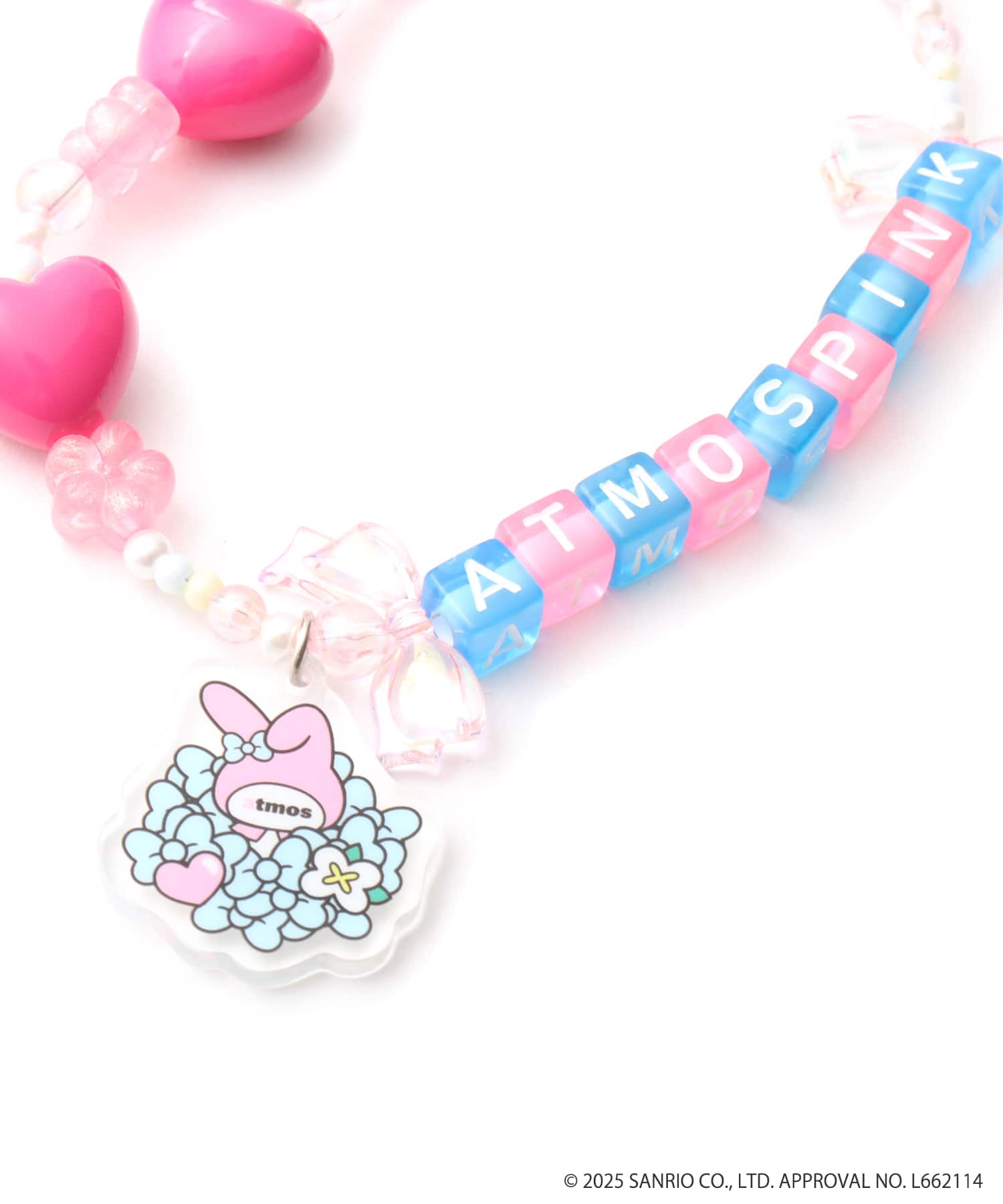 atmos pink x MY MELODY & KUROMI Charm PINKの画像