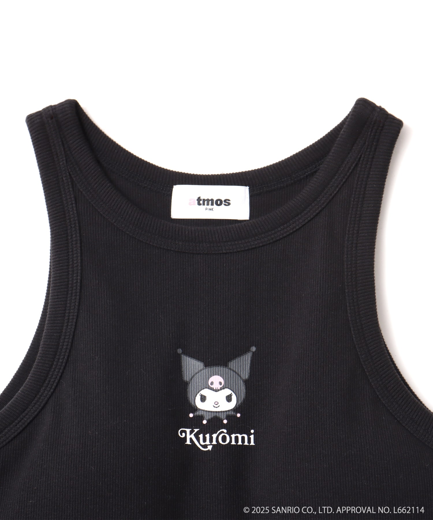 atmos pink x MY MELODY & KUROMI Print Tank Top BLACKの画像