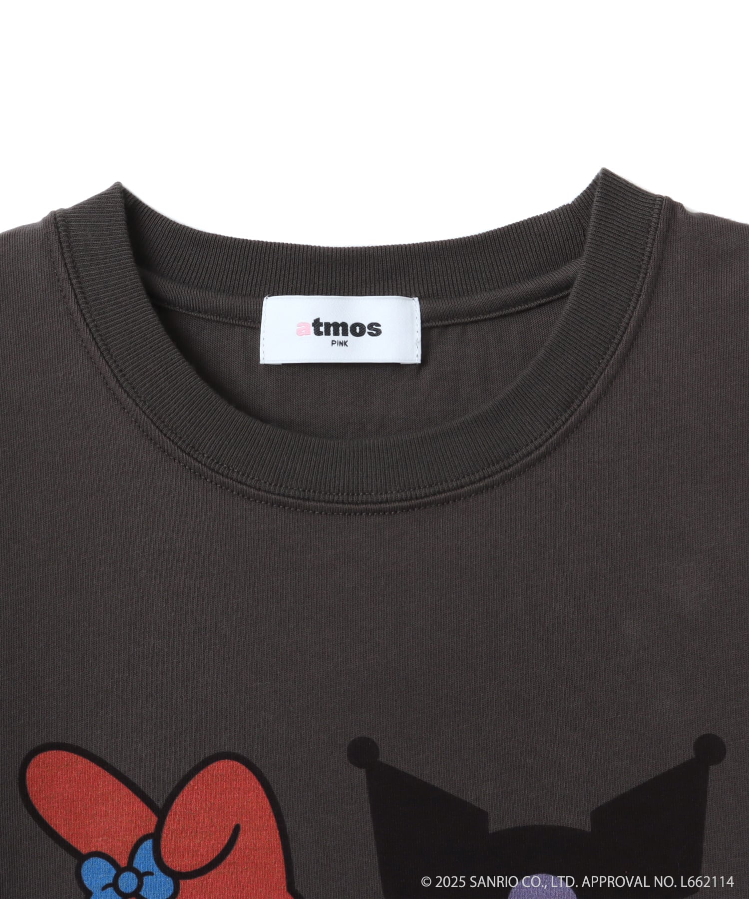 atmos pink x MY MELODY ＆KUROMI Vintage Big T-shirt CHARCOALの画像