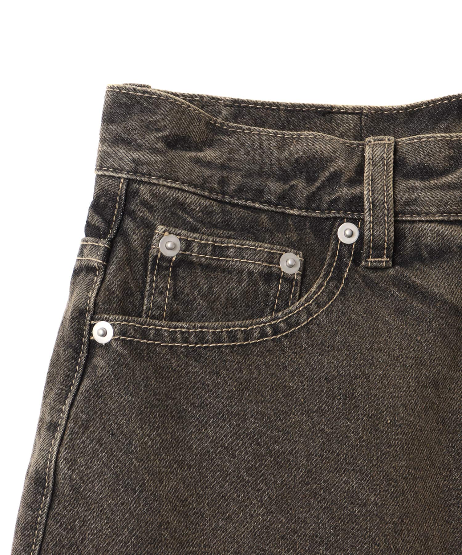 atmos pink Layered Denim Pants BLACKの画像
