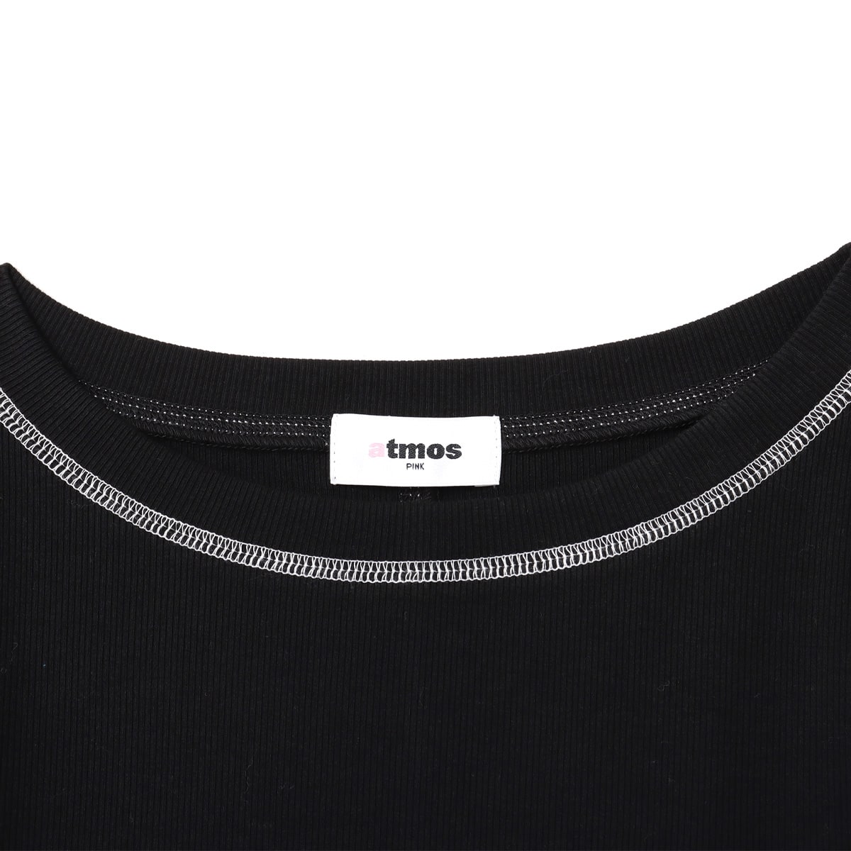atmos pink Rib Long Sleeve T-shirt BLACKの画像