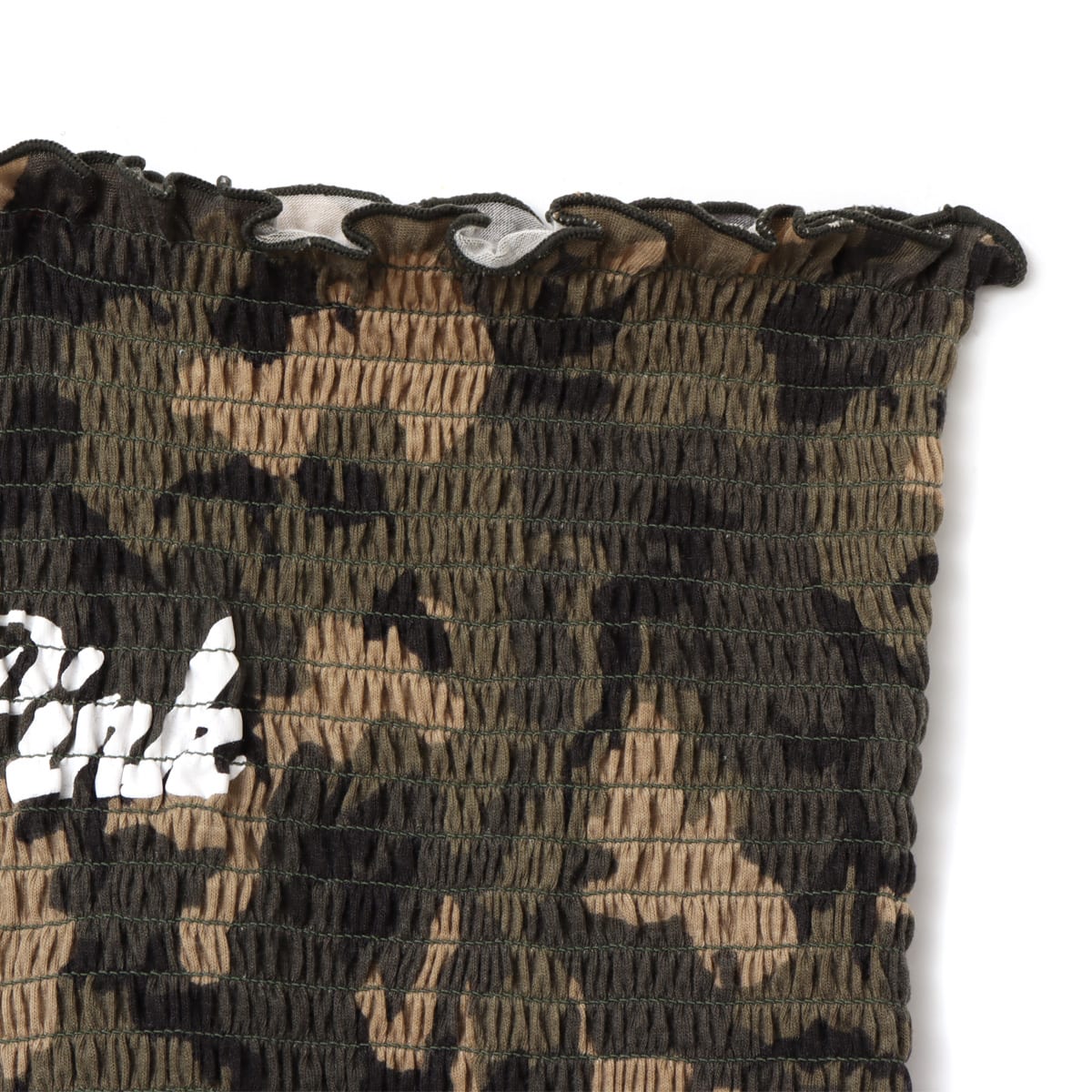 atmos pink Camouflage Shirring Baretop CAMOUFLAGE KHAKIの画像