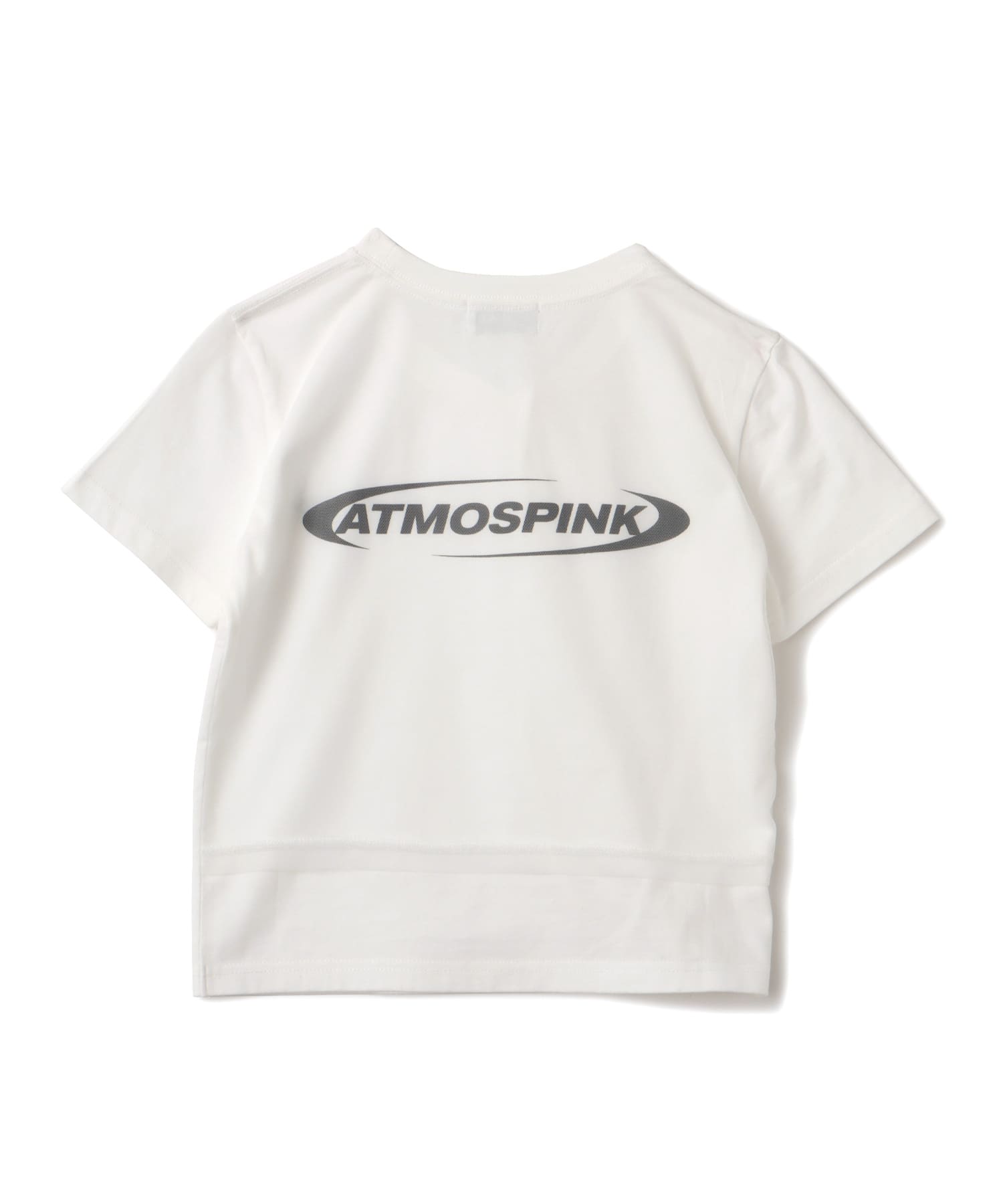 atmos pink Shirring Mini T-shirt WHITEの画像