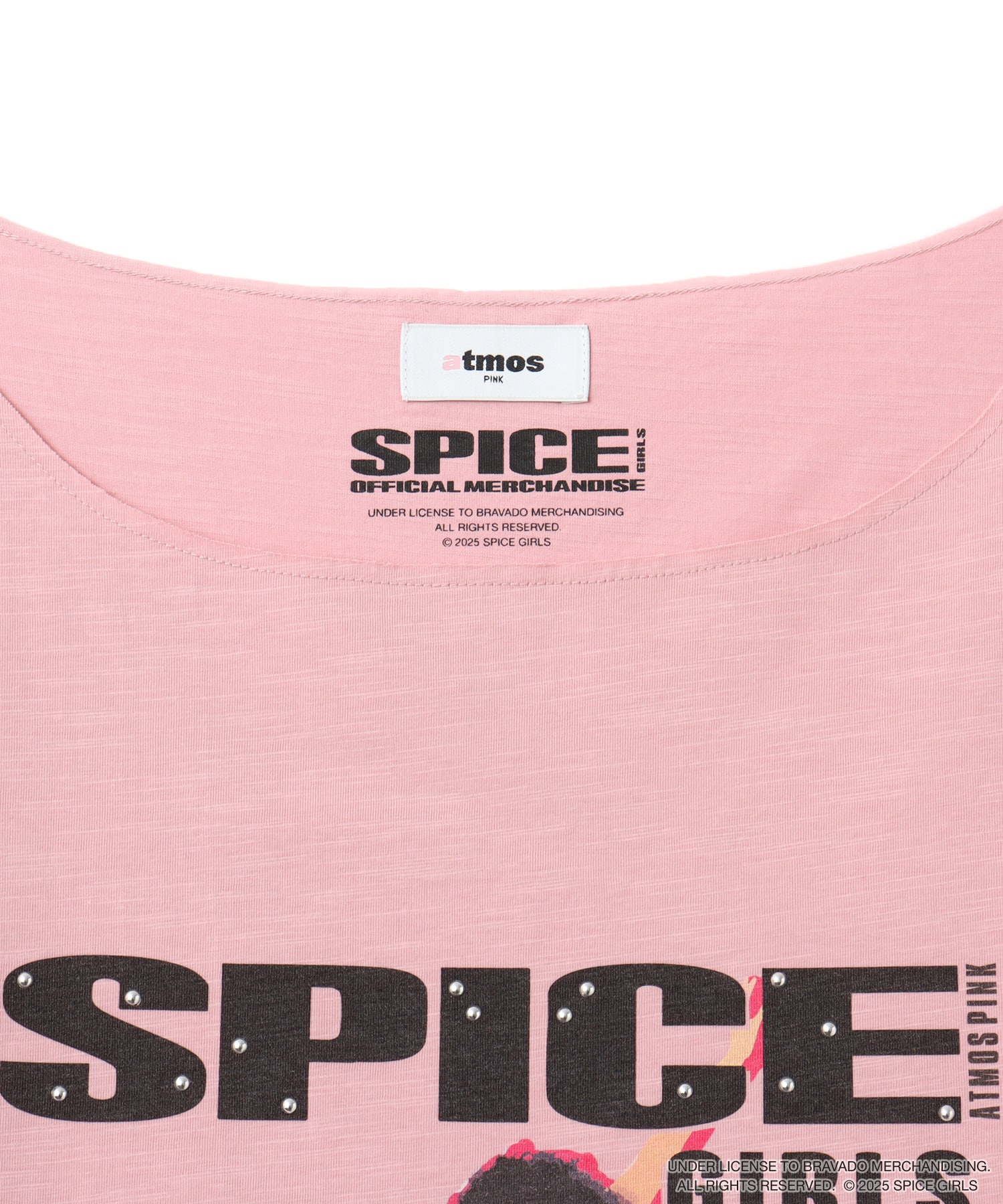 atmos pink x SPICE GIRLS One Shoulder T-shirt PINKの画像