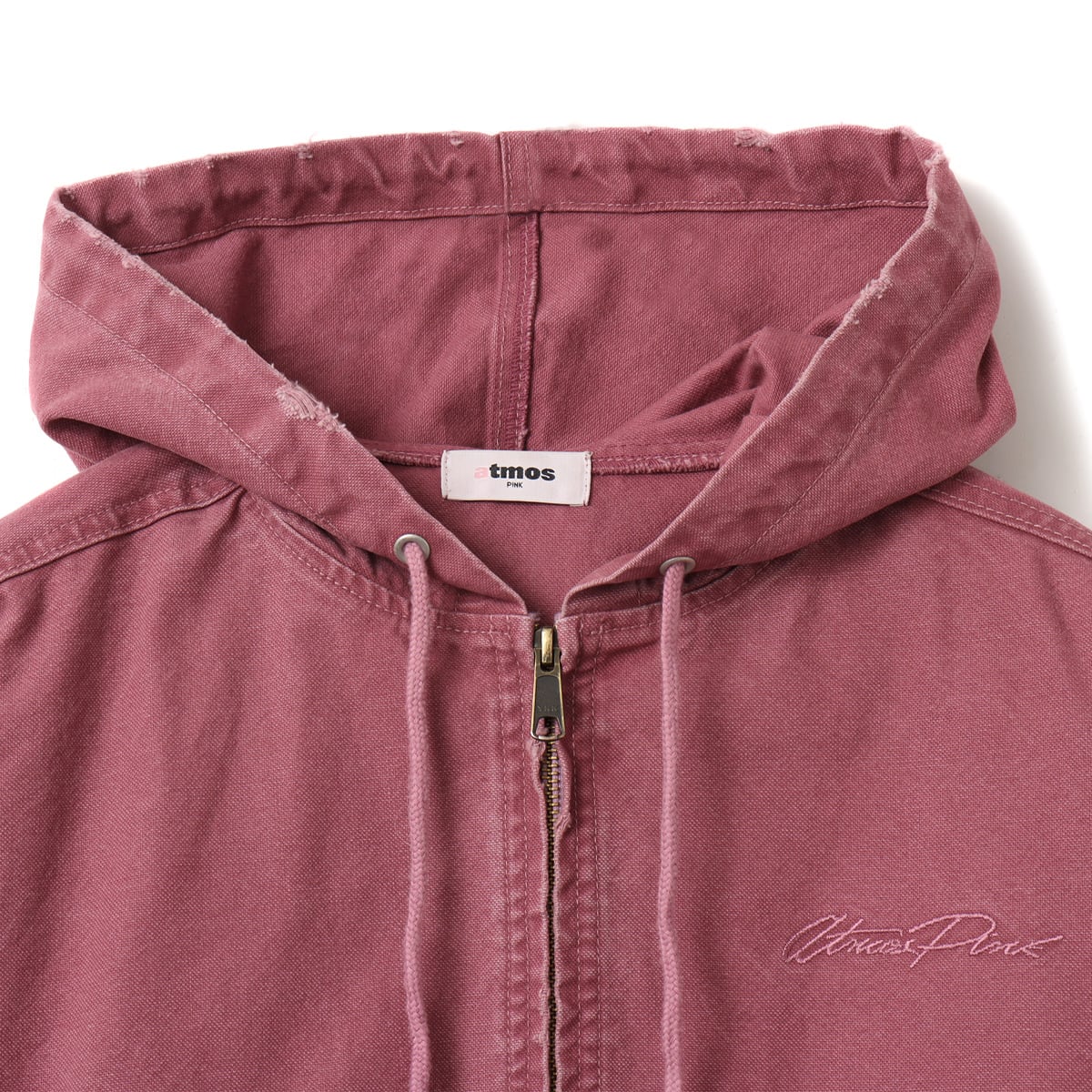 atmos pink Vintage Finish Hoodie Jacket PINKの画像