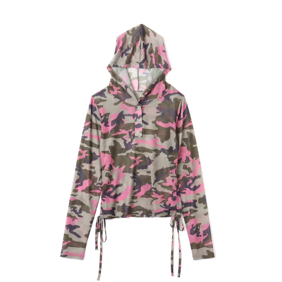 atmos pink See-through Hoodie CAMOUFLAGE BEIGEの画像