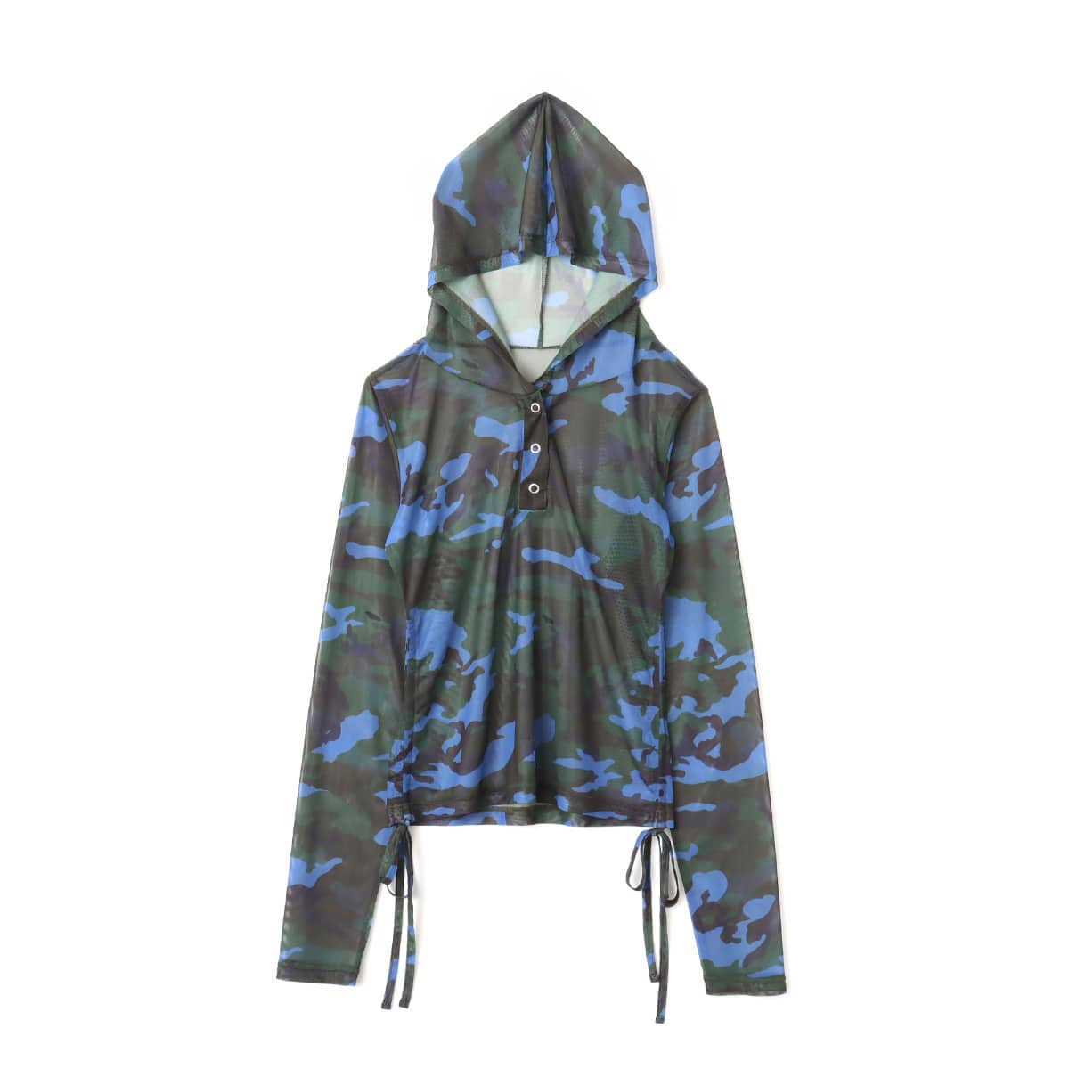 atmos pink See-through Hoodie CAMOUFLAGE BLUEの画像