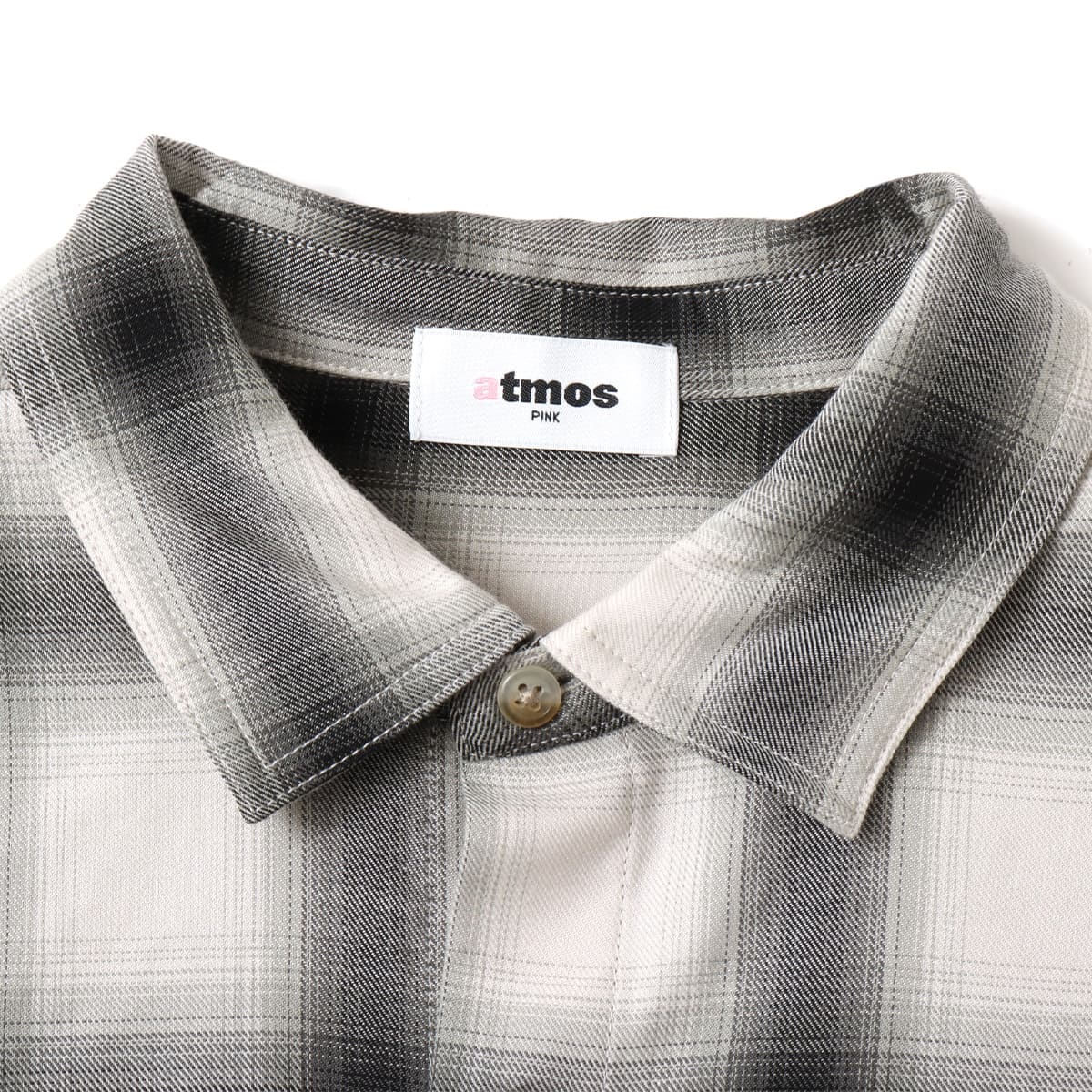 atmos pink Ombre Check Shirt BLACKの画像
