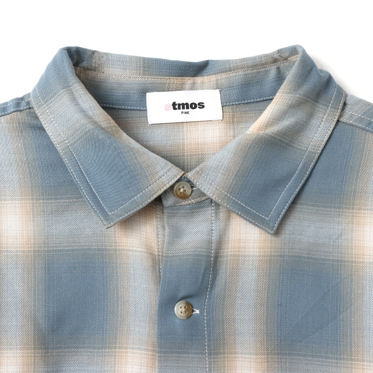 atmos pink Ombre Check Shirt BLUE(アトモス ピンク オンブレ atmos pink Ombre Check Shirt BLUE(アトモス ピンク オンブレ