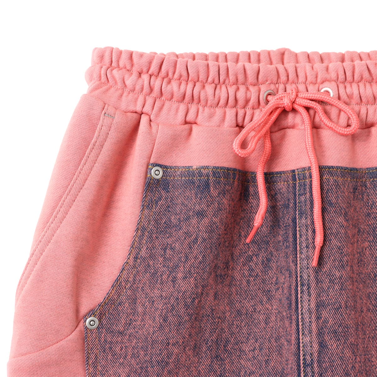 atmos pink Denim Docking Long Skirt PINKの画像