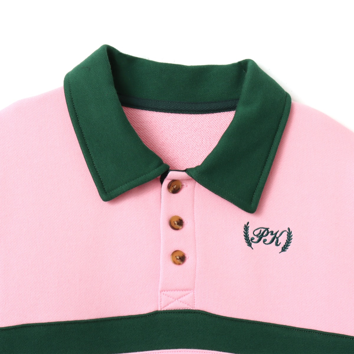 atmos pink Line Polo Sweatshirt PINKの画像