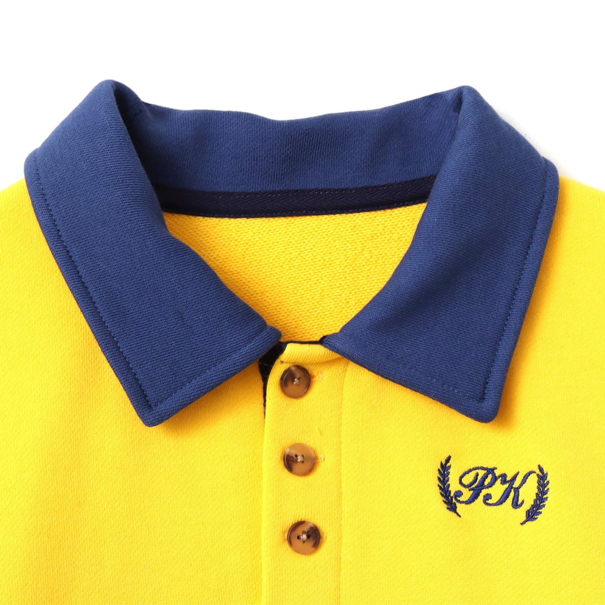 atmos pink Line Polo Sweatshirt YELLOWの画像