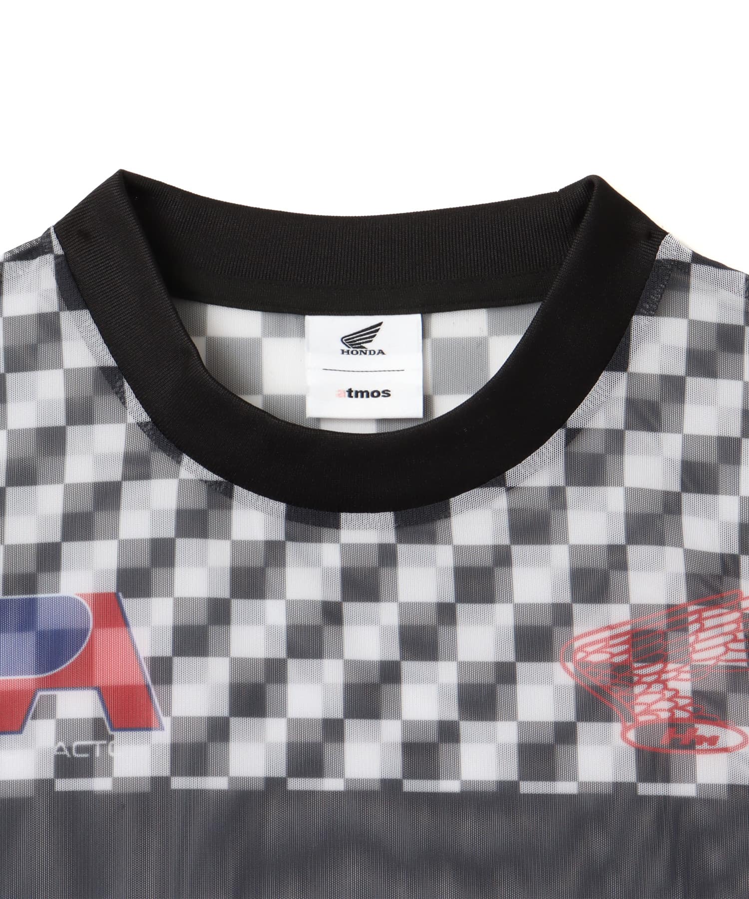 HONDA x atmos pink Racing See-through T-shirt CHECKの画像