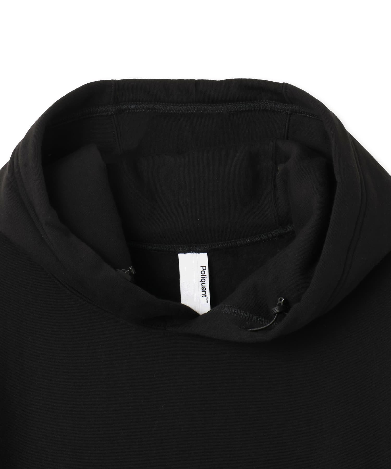 Poliquant THE LINKED SINGLE PART L/S  HOODED SWEATSHIRT BLACKの画像