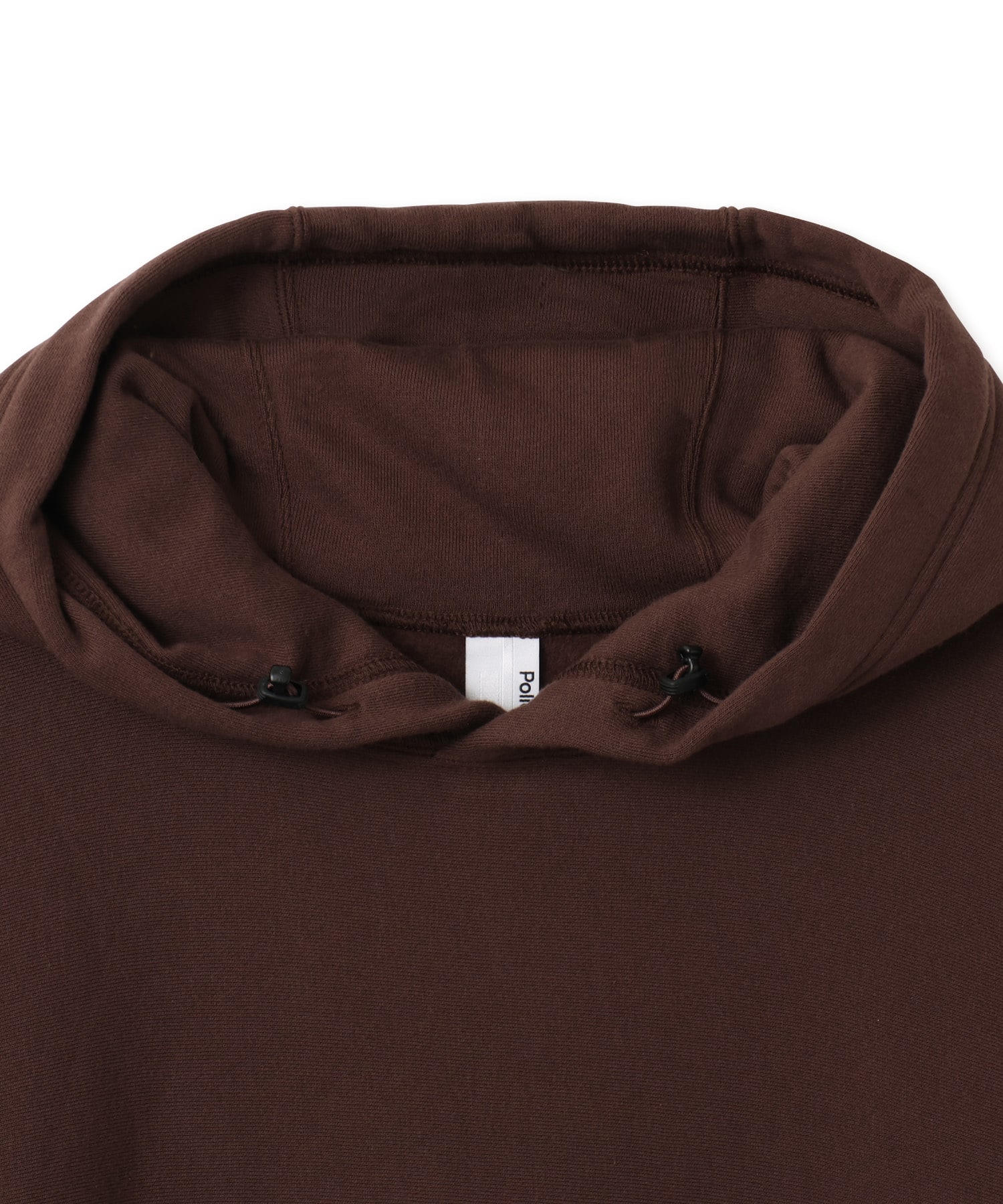 Poliquant THE LINKED SINGLE PART L/S  HOODED SWEATSHIRT BROWNの画像