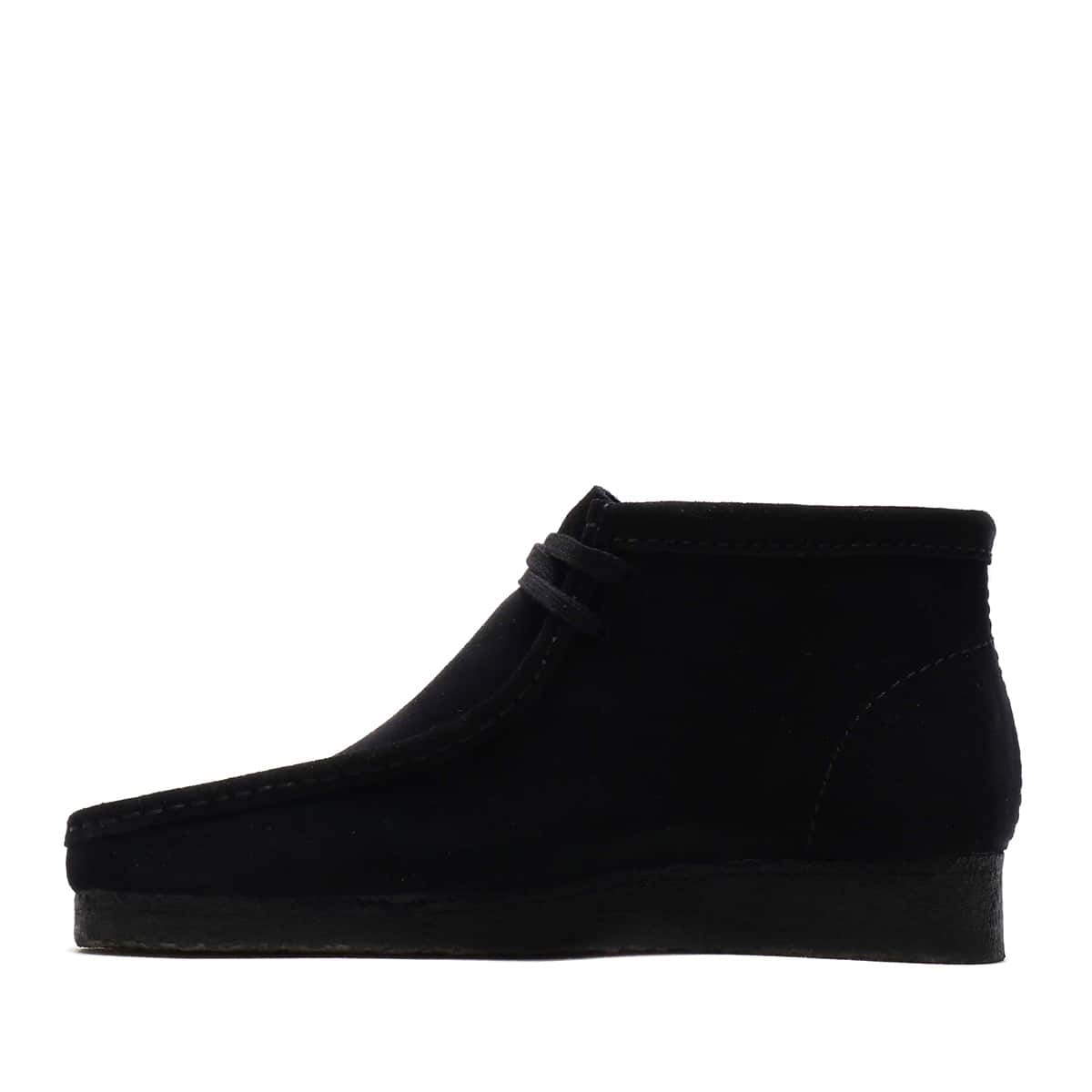 Clarks wallabee boot black cheap suede