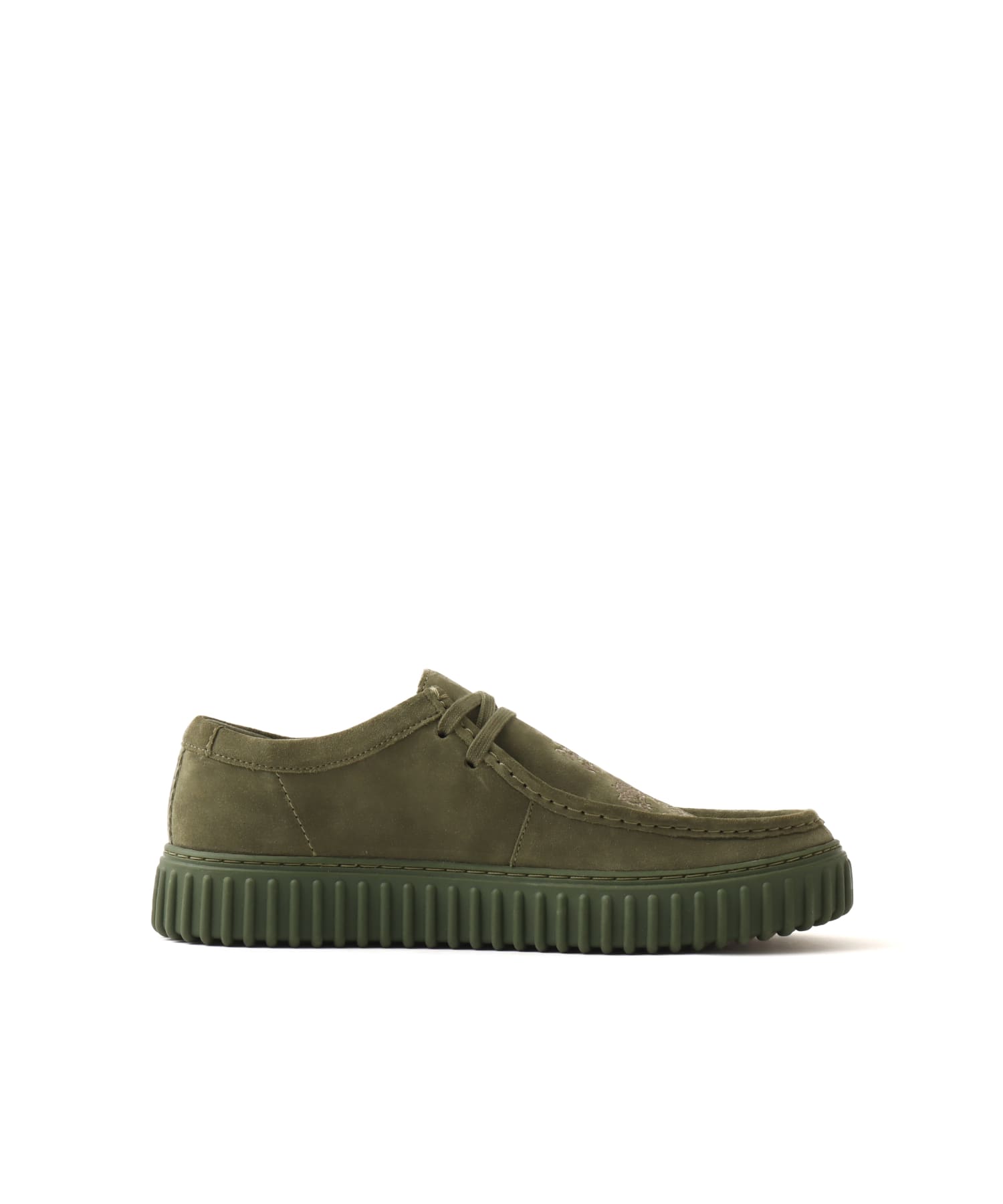 Clarks x PLEASURES TORHILL DRGN LO Olive Suedeの画像