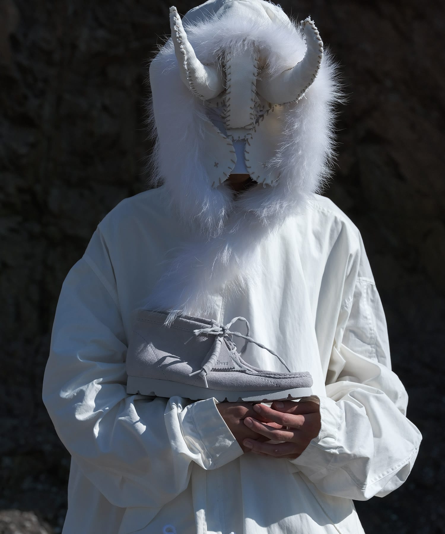 CLARKS Wallabee Boot PAF Grey / Blueの画像